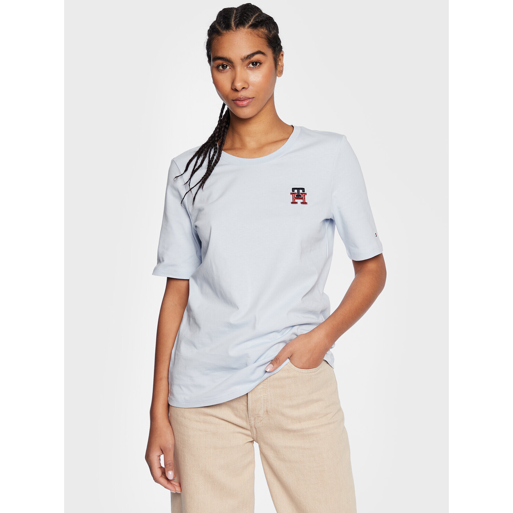 Tommy Hilfiger Póló Monogram WW0WW37433 Kék Regular Fit - Pepit.hu