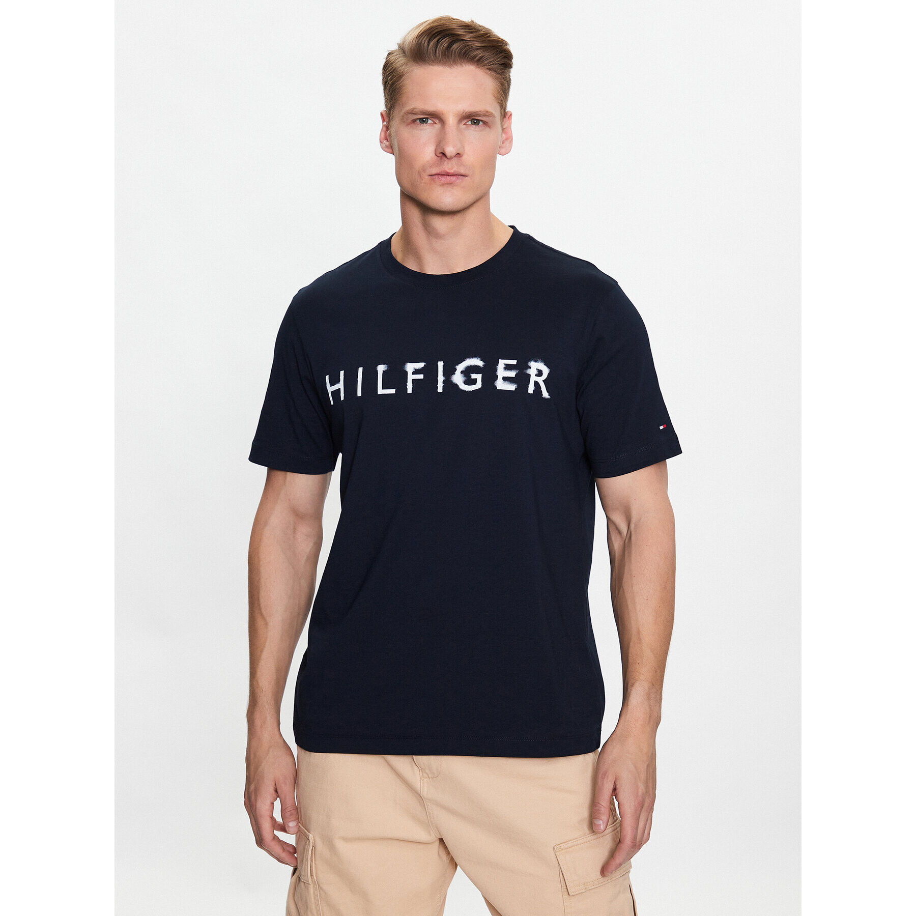 Tommy Hilfiger Póló MW0MW31518 Sötétkék Regular Fit - Pepit.hu