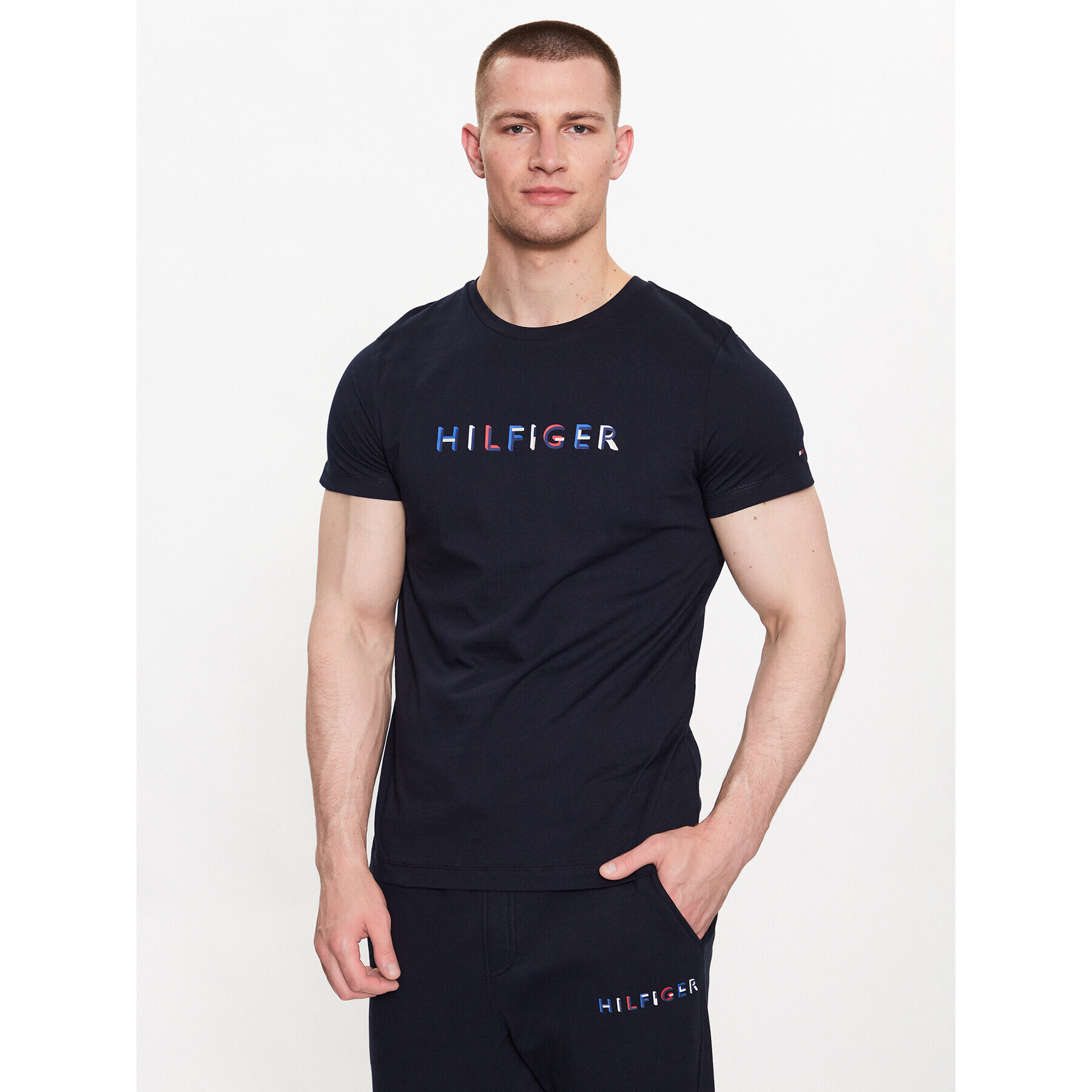 Tommy Hilfiger Póló MW0MW31535 Sötétkék Slim Fit - Pepit.hu