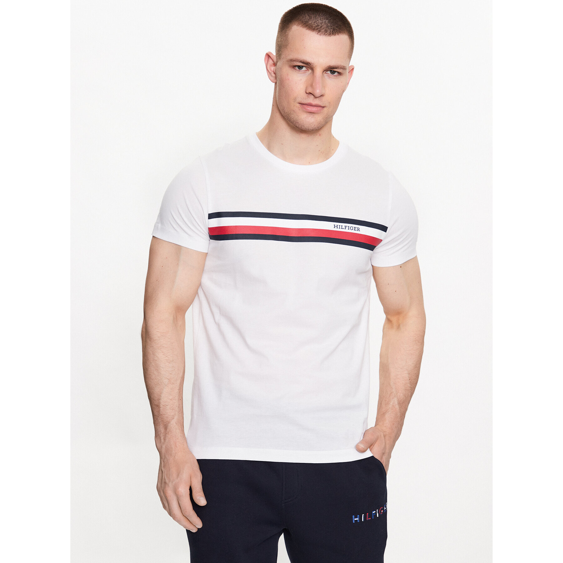 Tommy Hilfiger Póló MW0MW32119 Fehér Slim Fit - Pepit.hu