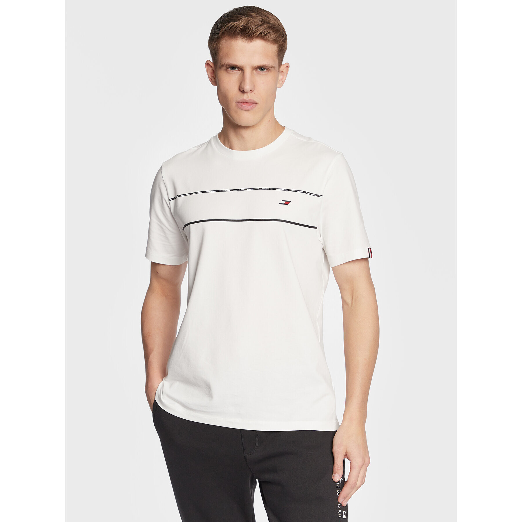 Tommy Hilfiger Póló Piping MW0MW28937 Fehér Regular Fit - Pepit.hu