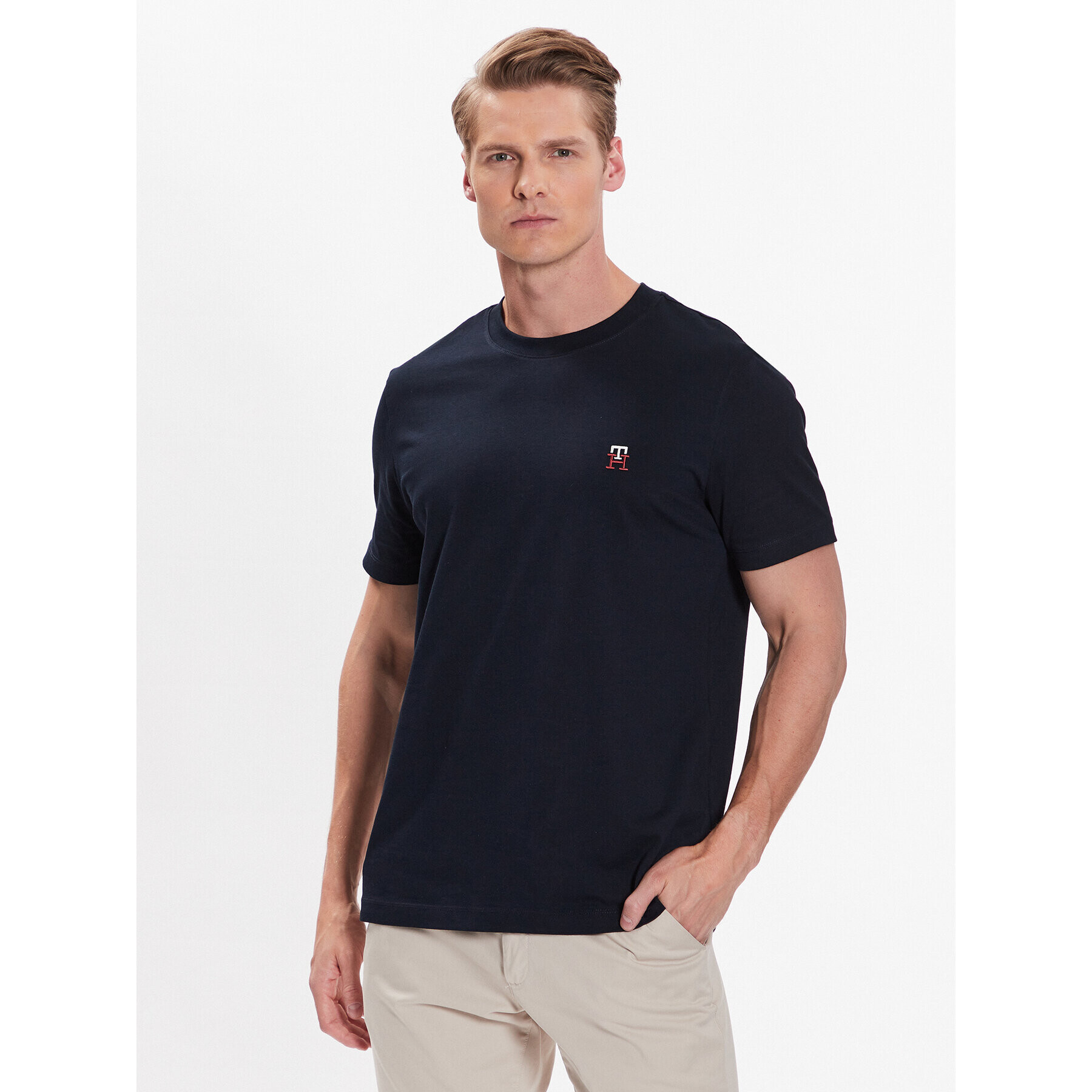 Tommy Hilfiger Póló Small Imd MW0MW30054 Sötétkék Regular Fit - Pepit.hu