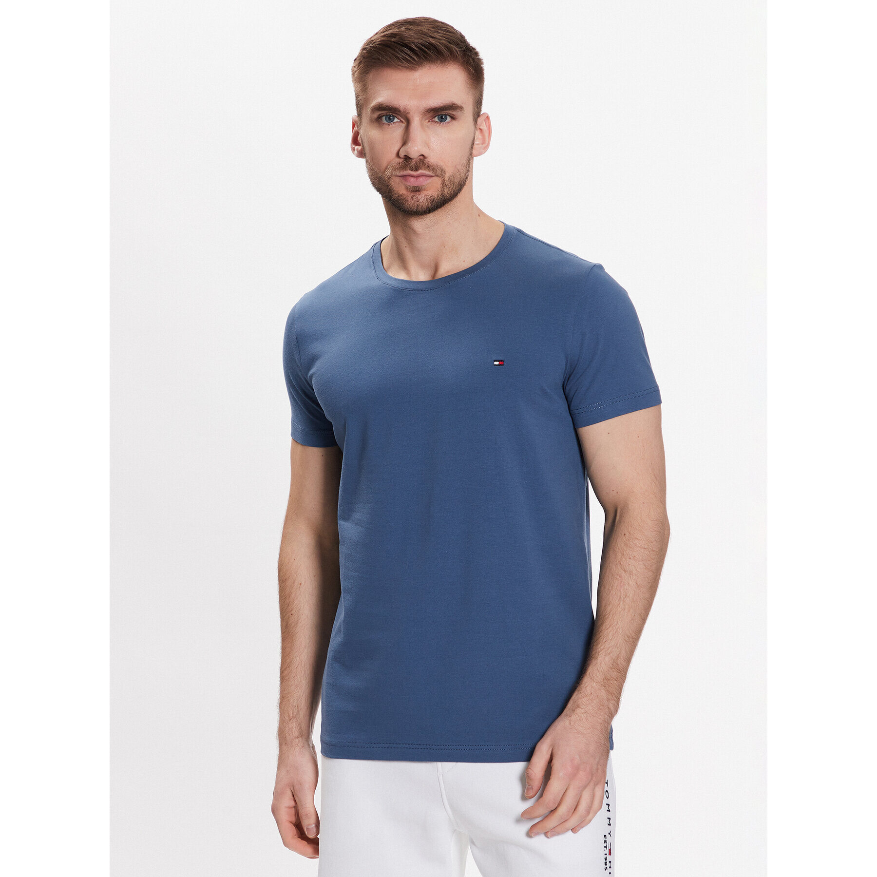 Tommy Hilfiger Póló Stretch MW0MW10800 Kék Slim Fit - Pepit.hu