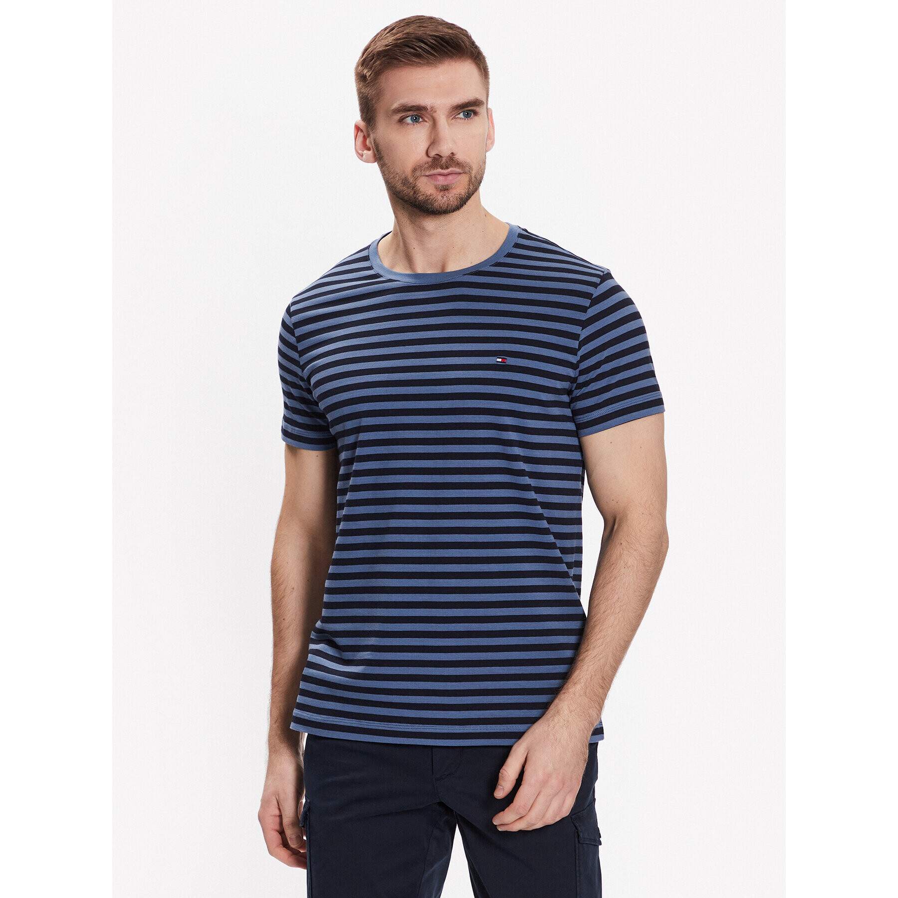 Tommy Hilfiger Póló Stretch MW0MW10800 Sötétkék Slim Fit - Pepit.hu