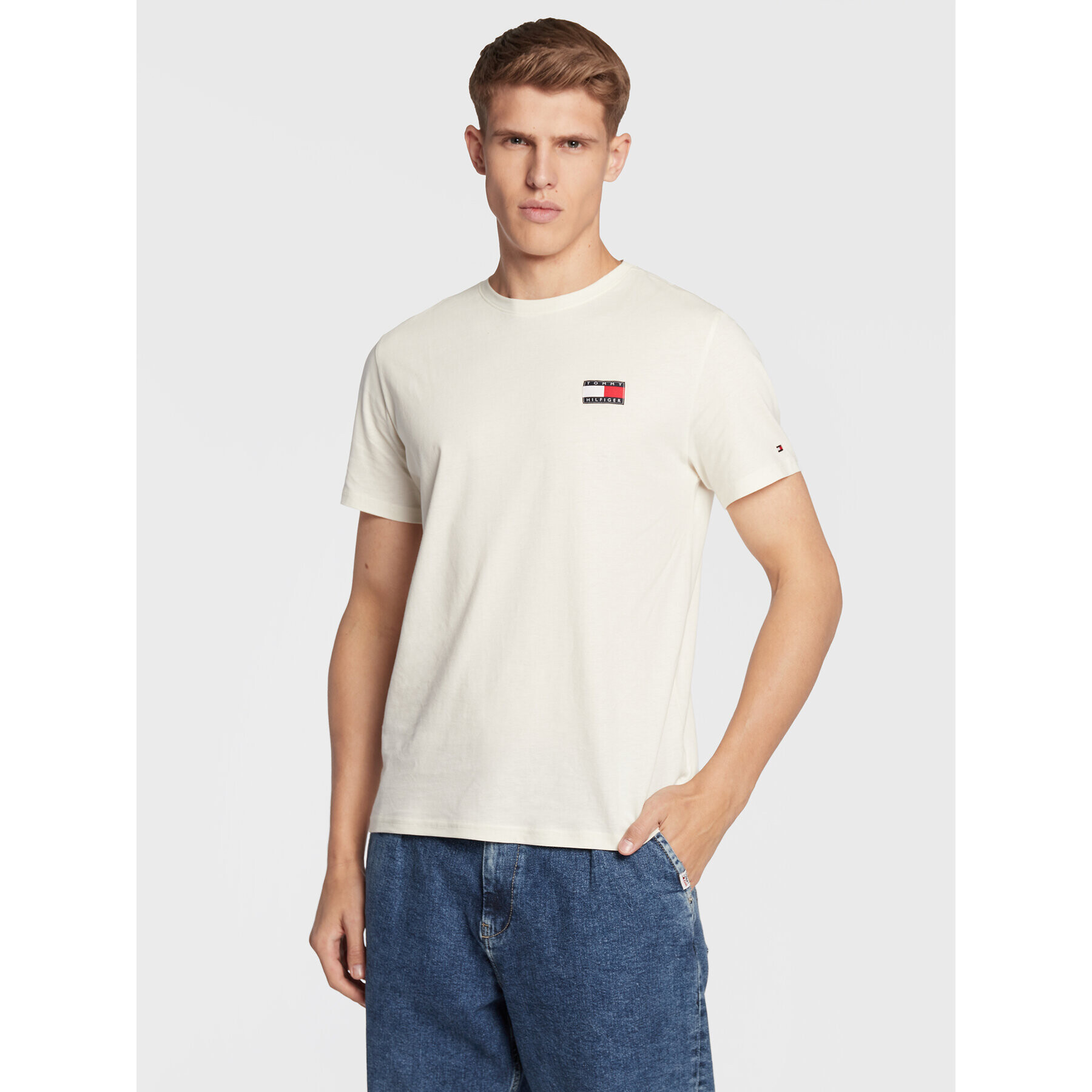 Tommy Hilfiger Póló UM0UM02704 Bézs Relaxed Fit - Pepit.hu