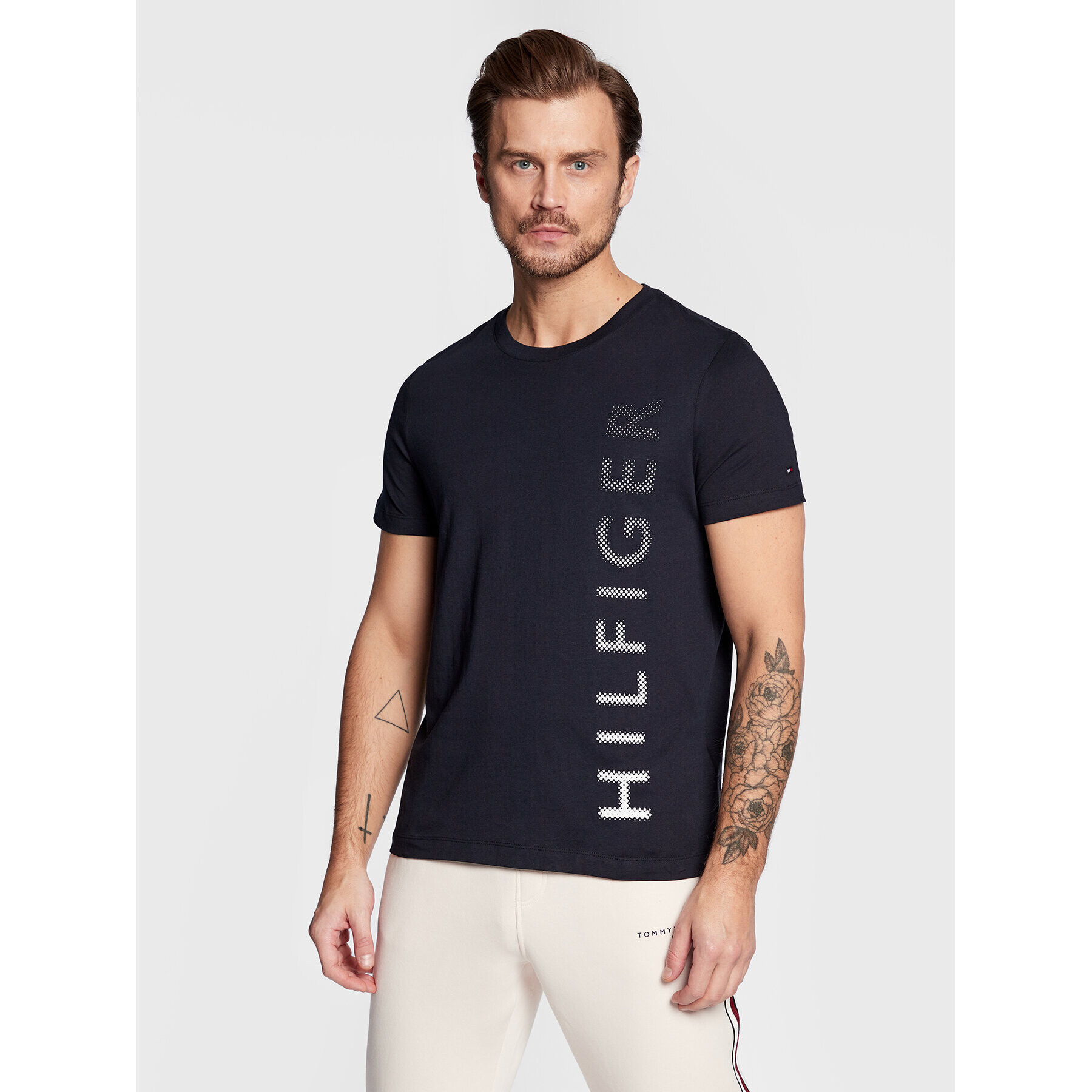 Tommy Hilfiger Póló Vertical Gradient MW0MW29668 Sötétkék Slim Fit - Pepit.hu