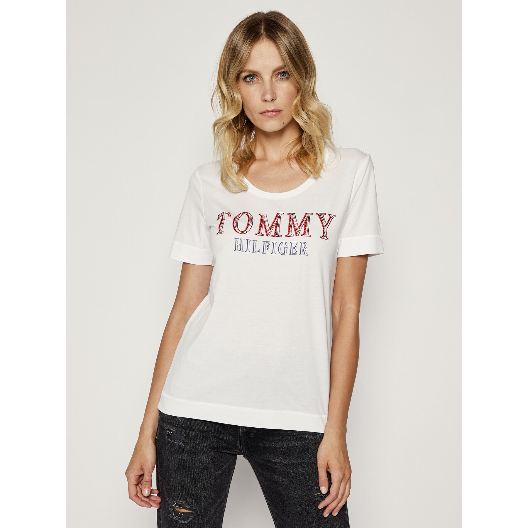 Tommy Hilfiger Póló WW0WW25170 Fehér Regular Fit - Pepit.hu