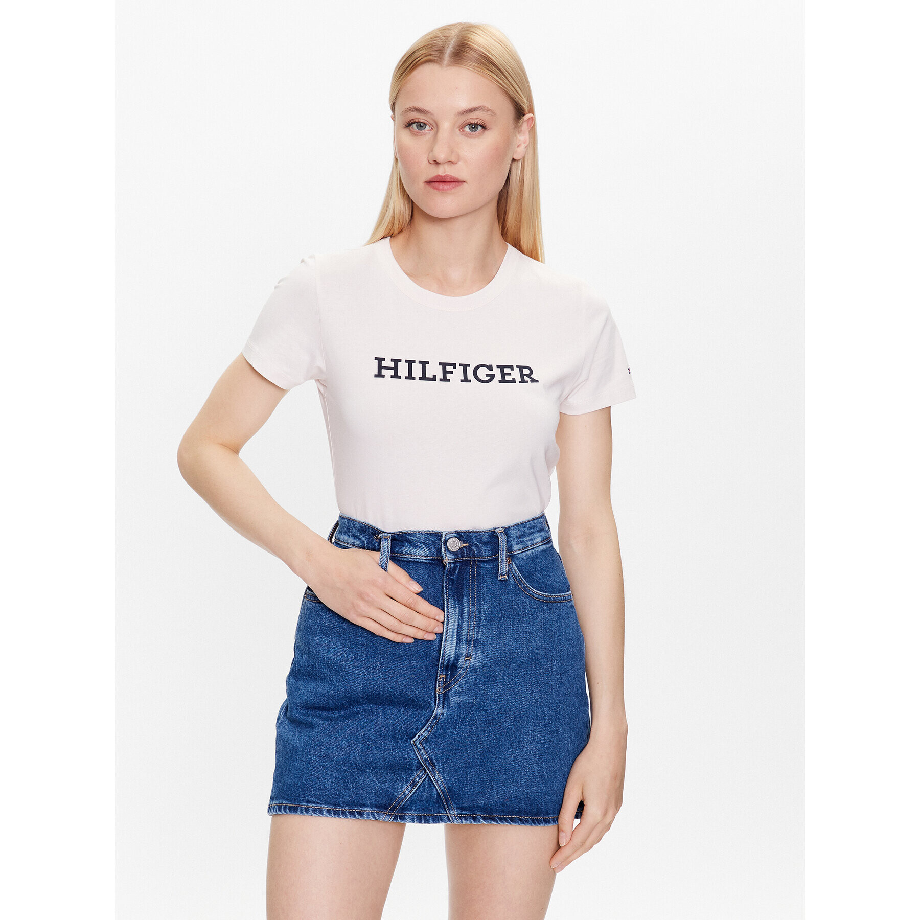 Tommy Hilfiger Póló WW0WW38872 Ekru Slim Fit - Pepit.hu