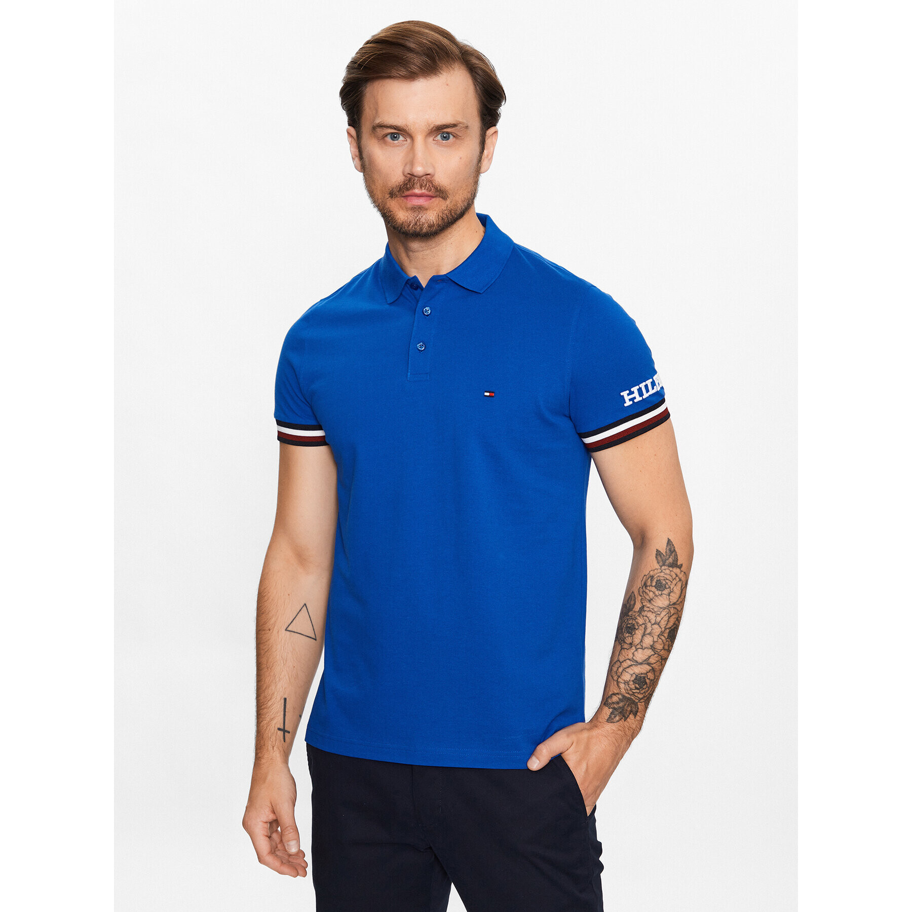 Tommy Hilfiger Pólóing Monotype MW0MW31549 Sötétkék Slim Fit - Pepit.hu