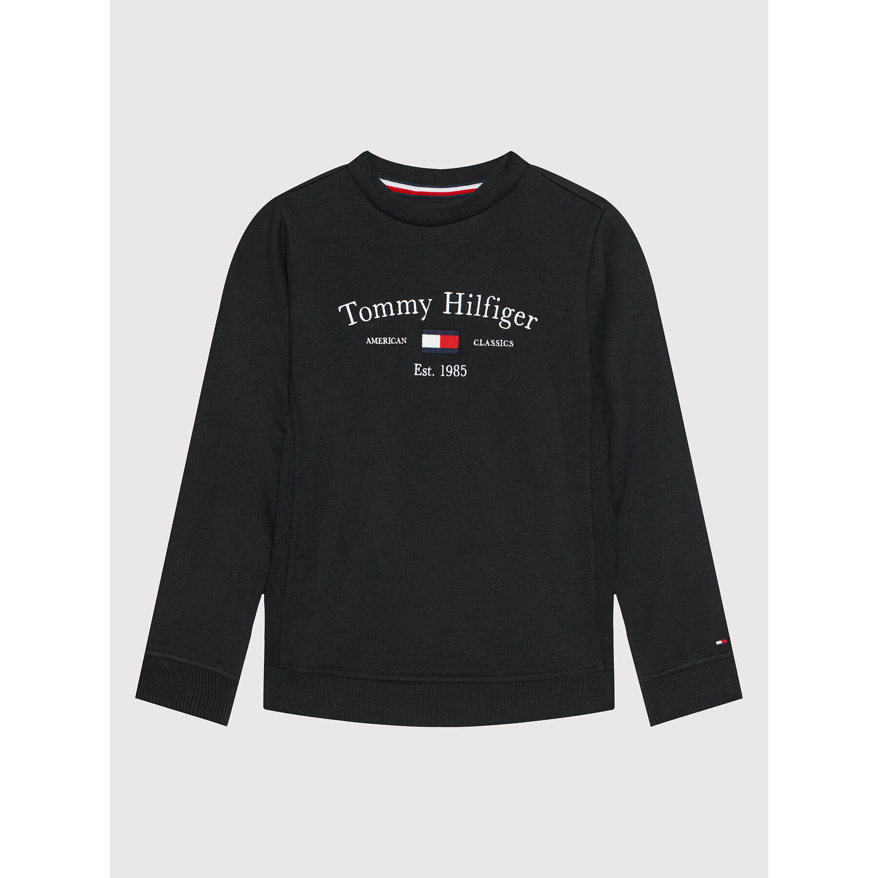 Tommy Hilfiger Pulóver Artwork KB0KB06347 D Fekete Regular Fit - Pepit.hu