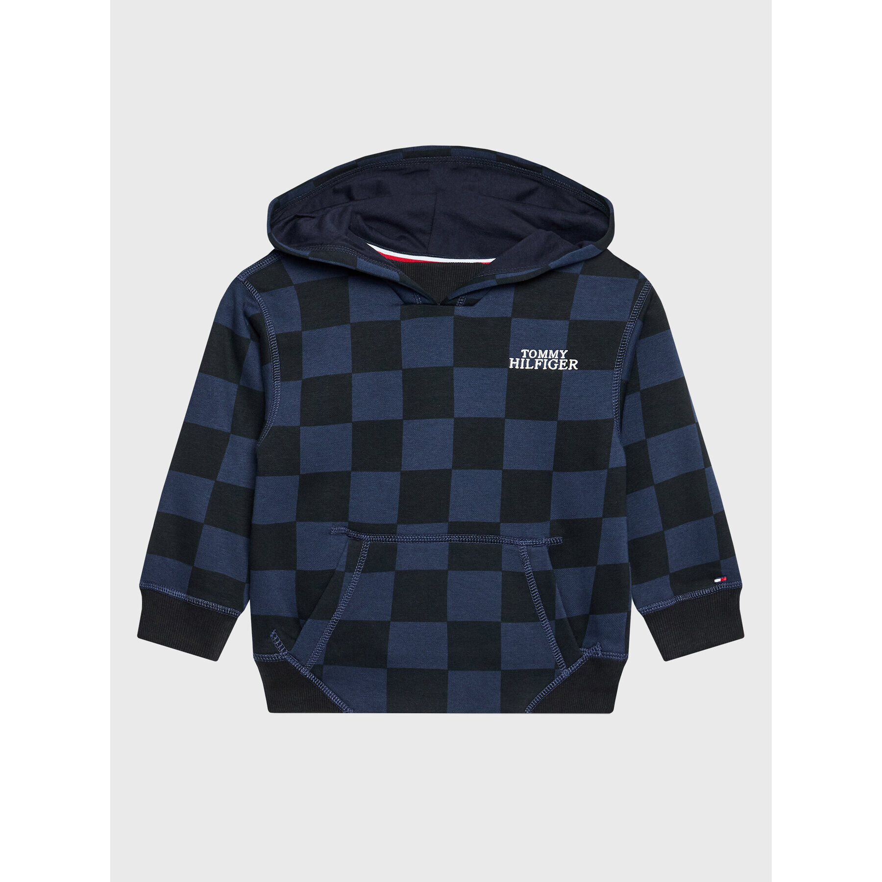 Tommy Hilfiger Pulóver Checker Board KB0KB07777 D Sötétkék Regular Fit - Pepit.hu