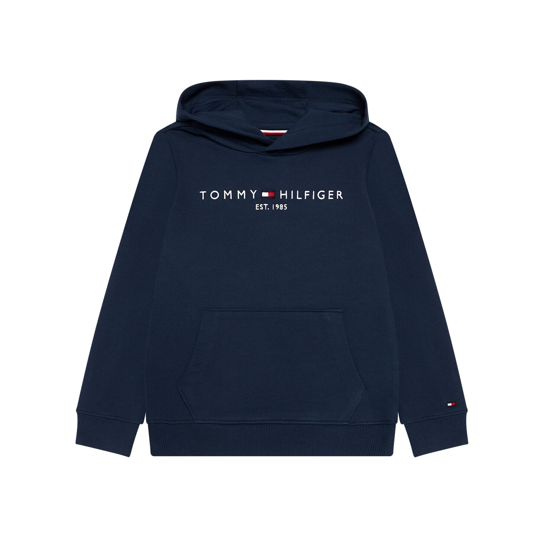 Tommy Hilfiger Pulóver Essential Hoodie KS0KS00213 Sötétkék Regular Fit - Pepit.hu