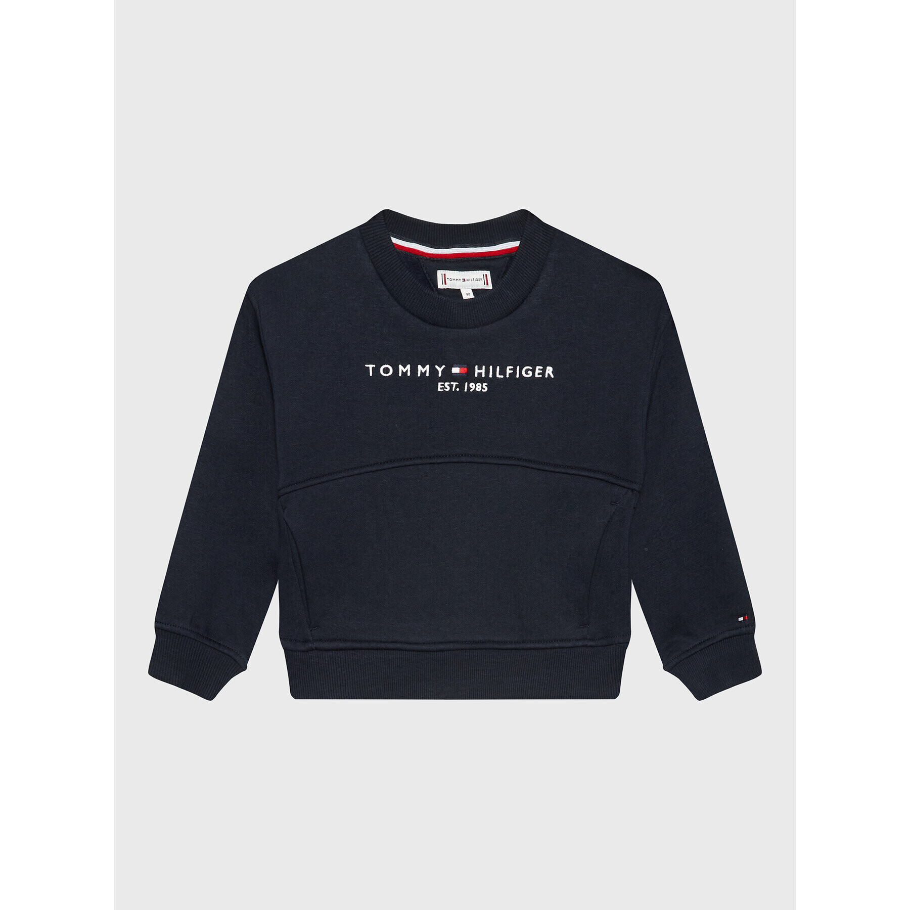 Tommy Hilfiger Pulóver Essential KG0KG06651 D Sötétkék Regular Fit - Pepit.hu