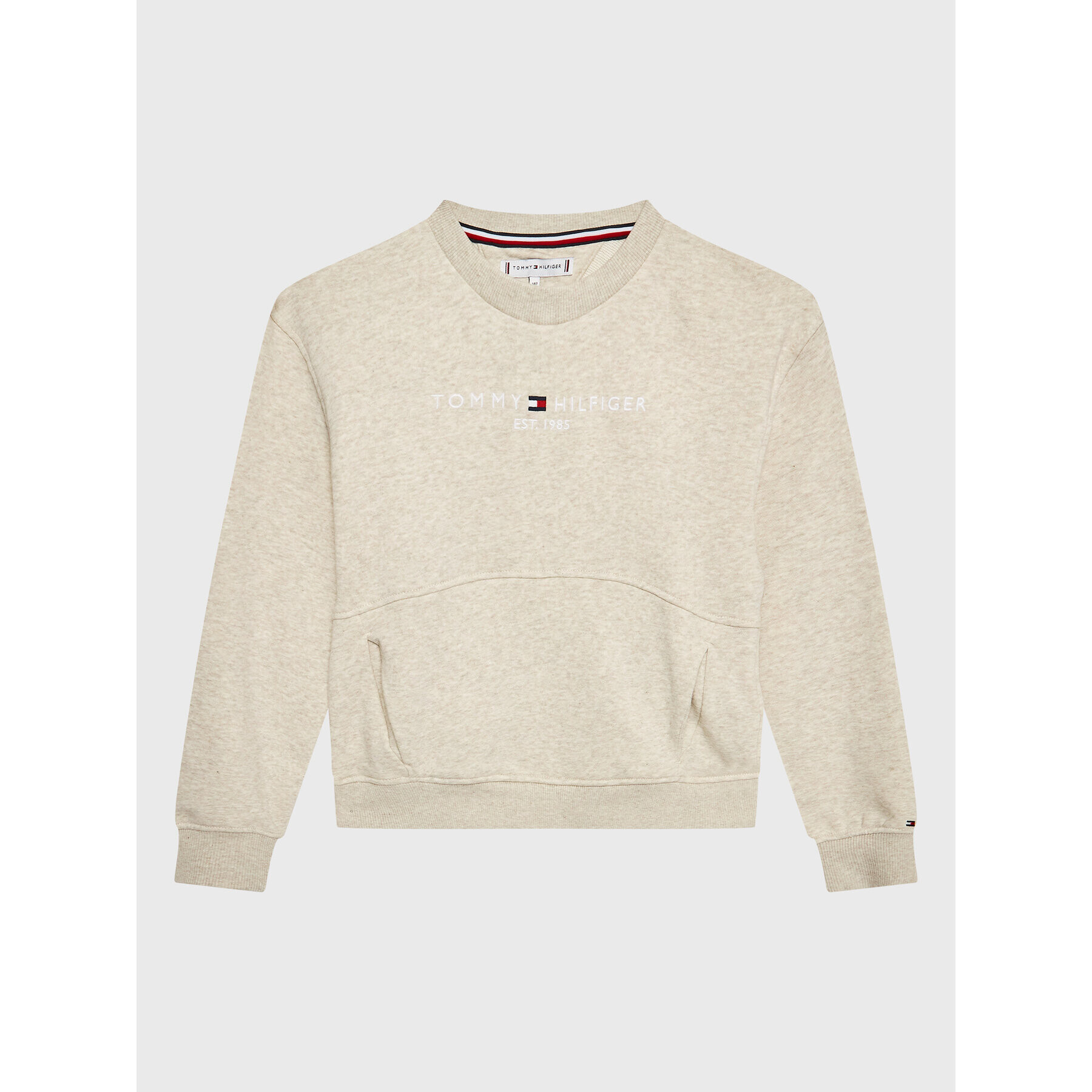 Tommy Hilfiger Pulóver Essential KG0KG07043 M Bézs Regular Fit - Pepit.hu