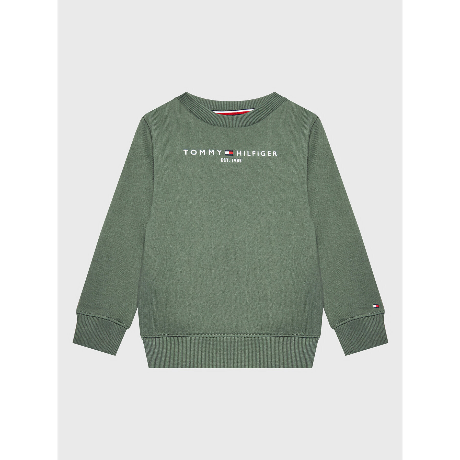 Tommy Hilfiger Pulóver Essential KS0KS00204 M Zöld Regular Fit - Pepit.hu