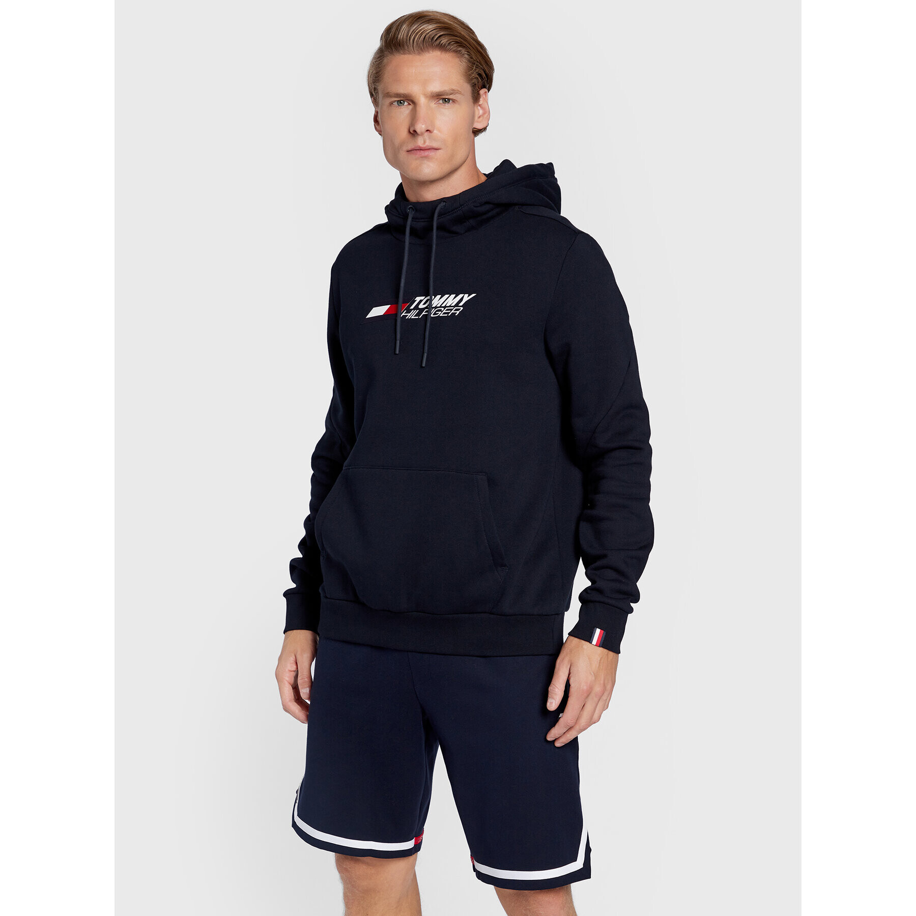 Tommy Hilfiger Pulóver Essentials MW0MW27926 Sötétkék Regular Fit - Pepit.hu