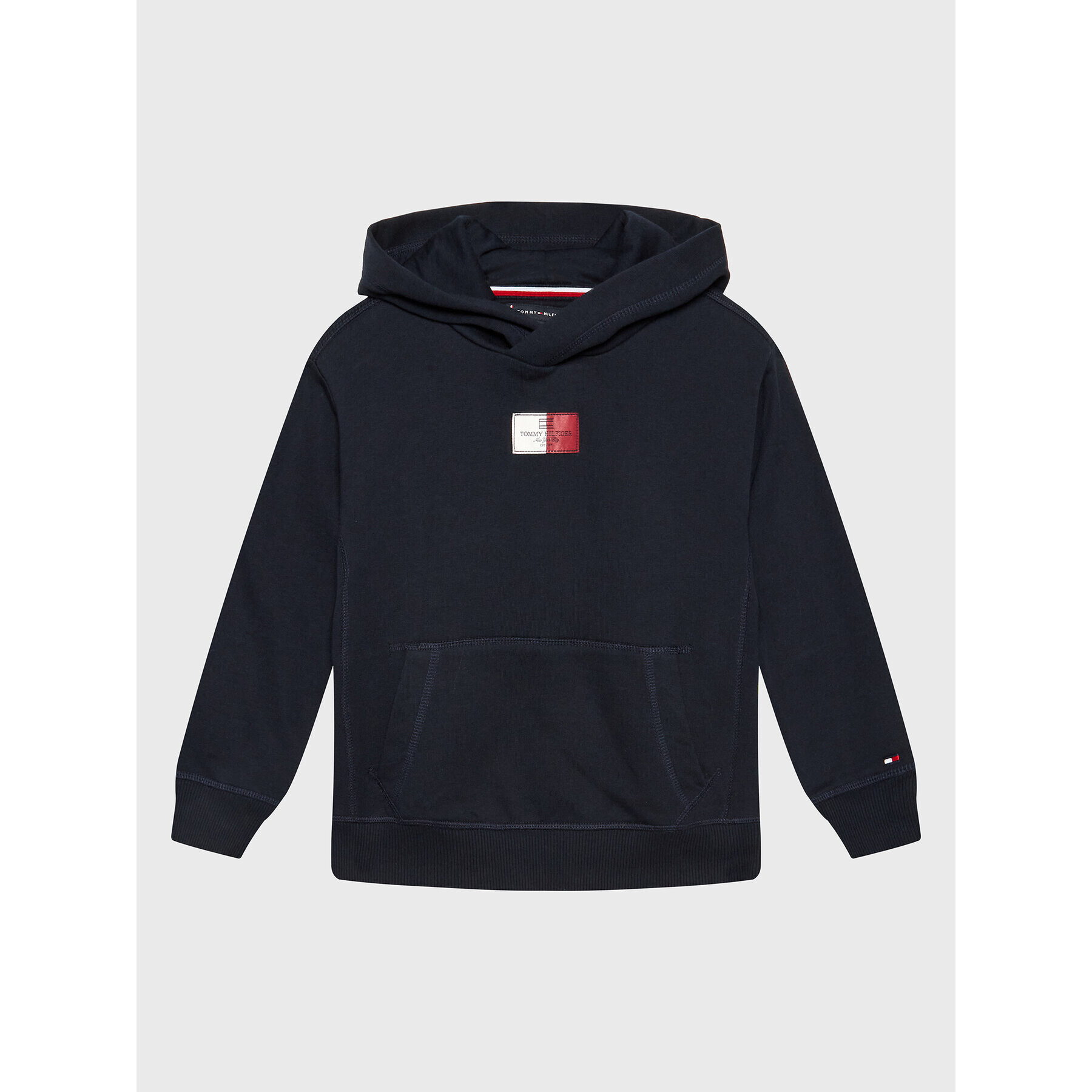 Tommy Hilfiger Pulóver Flag Label KB0KB07894 M Sötétkék Regular Fit - Pepit.hu