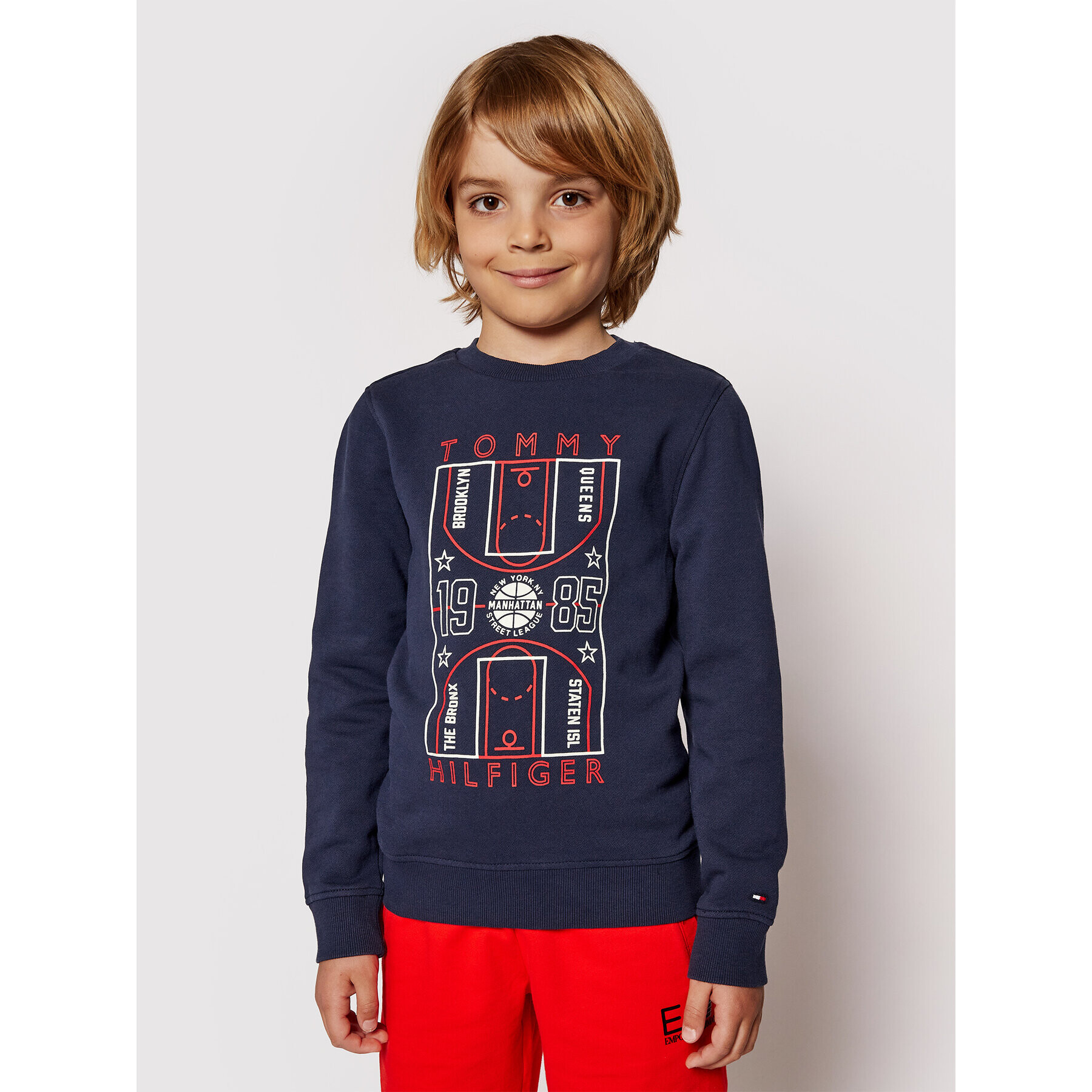 Tommy Hilfiger Pulóver Glow In The Dark KB0KB06346 D Sötétkék Regular Fit - Pepit.hu