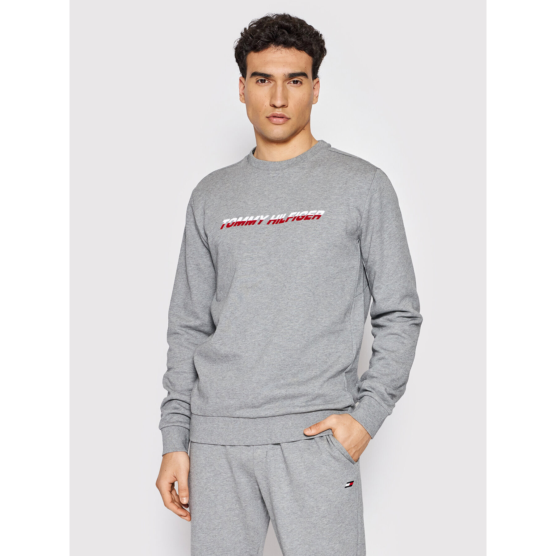 Tommy Hilfiger Pulóver Graphic MW0MW22711 Szürke Regular Fit - Pepit.hu