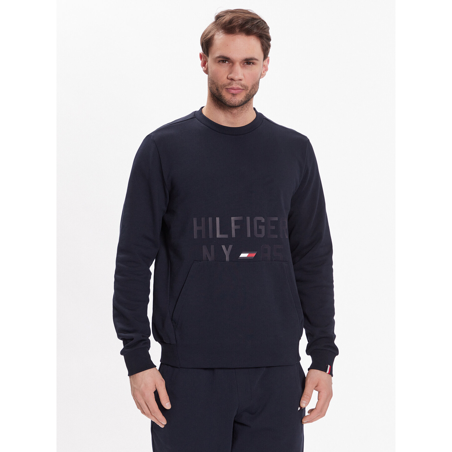 Tommy Hilfiger Pulóver Graphic MW0MW30399 Sötétkék Regular Fit - Pepit.hu