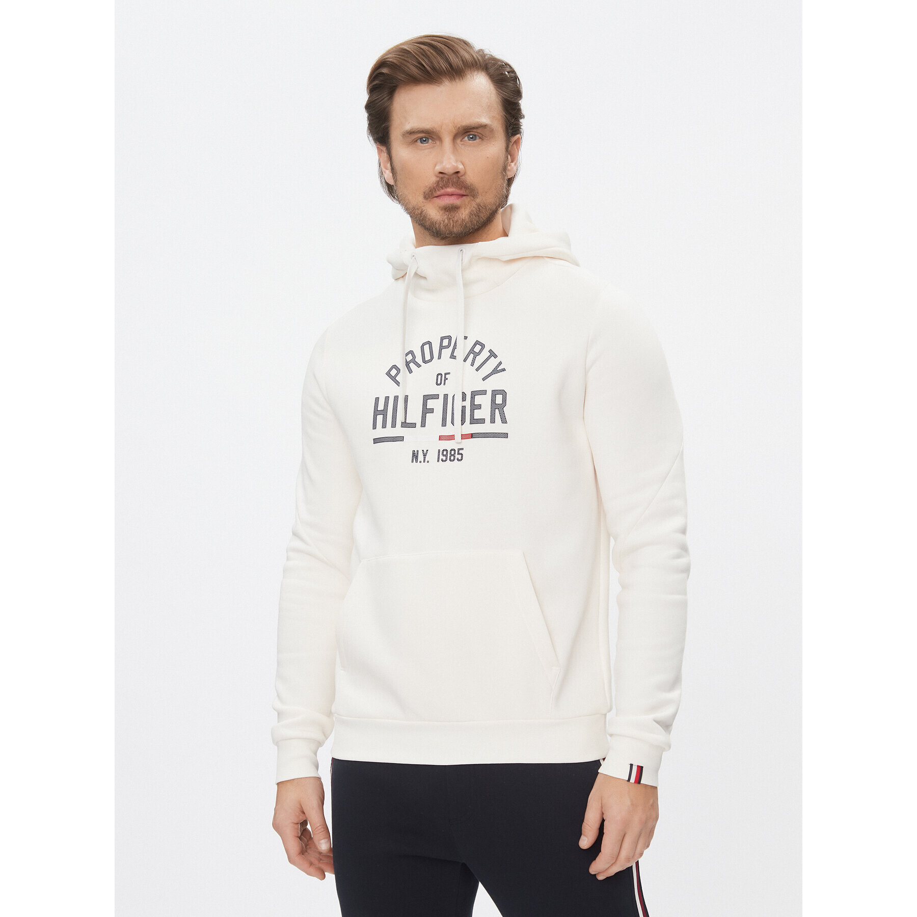 Tommy Hilfiger Pulóver Graphic MW0MW32627 Fehér Regular Fit - Pepit.hu