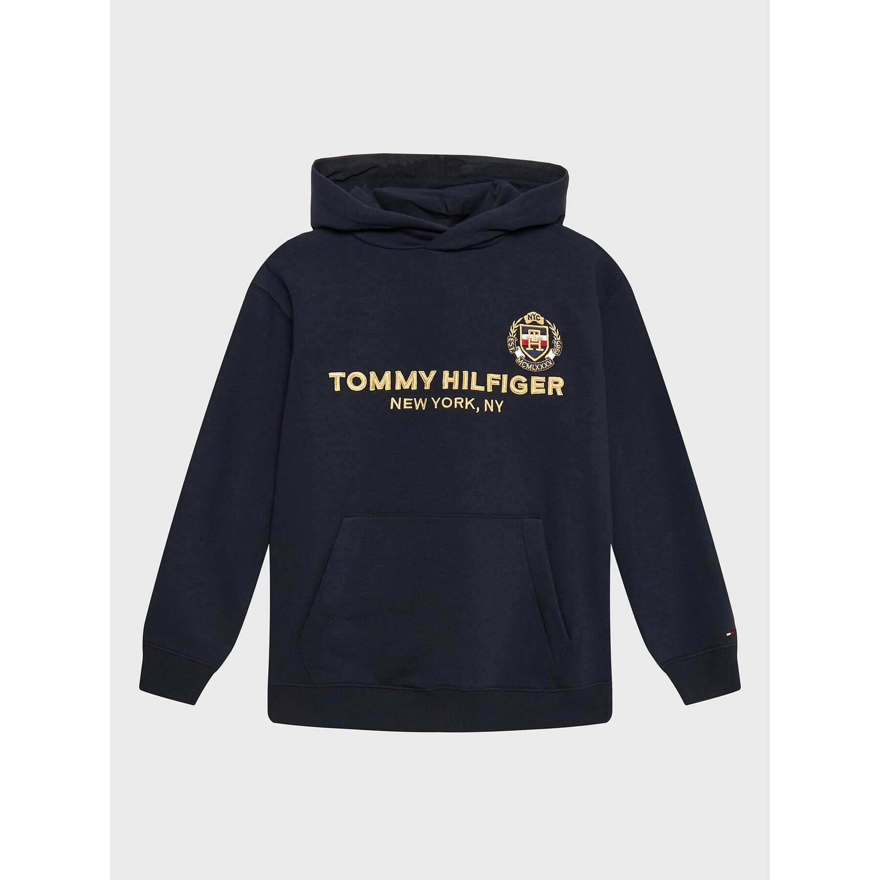 Tommy Hilfiger Pulóver KB0KB07954 D Sötétkék Regular Fit - Pepit.hu