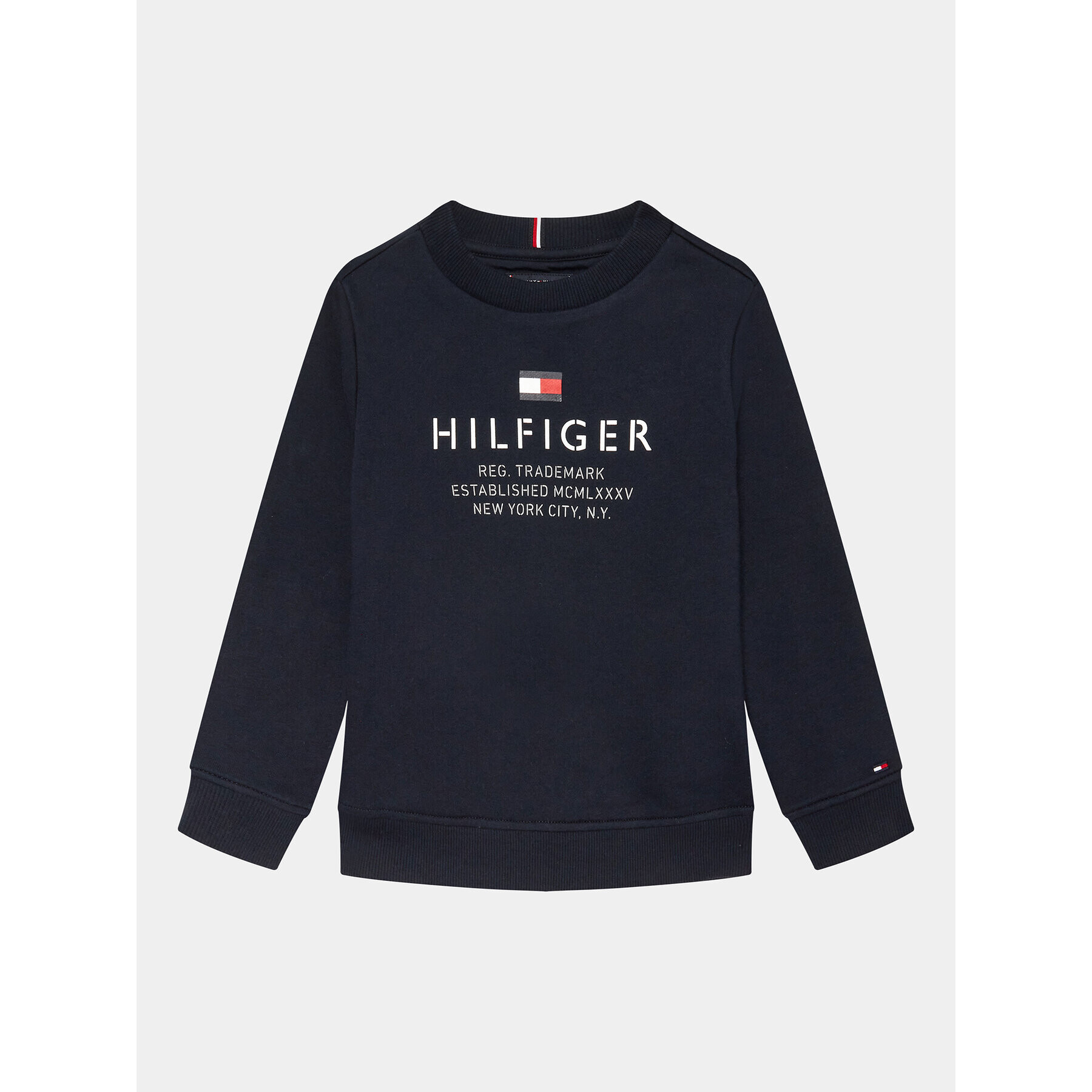 Tommy Hilfiger Pulóver KB0KB08170 Sötétkék Regular Fit - Pepit.hu