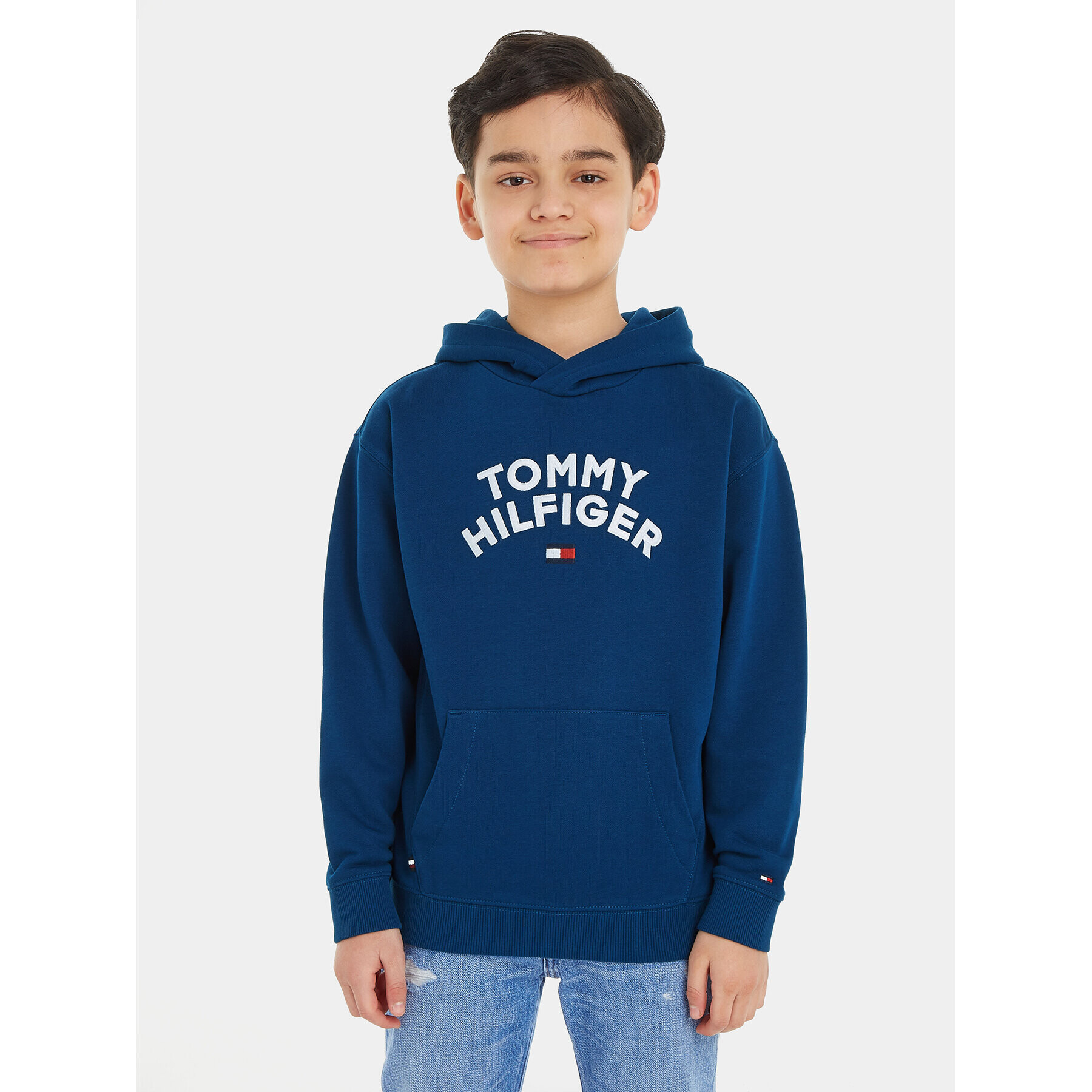 Tommy Hilfiger Pulóver KB0KB08490 S Kék Regular Fit - Pepit.hu