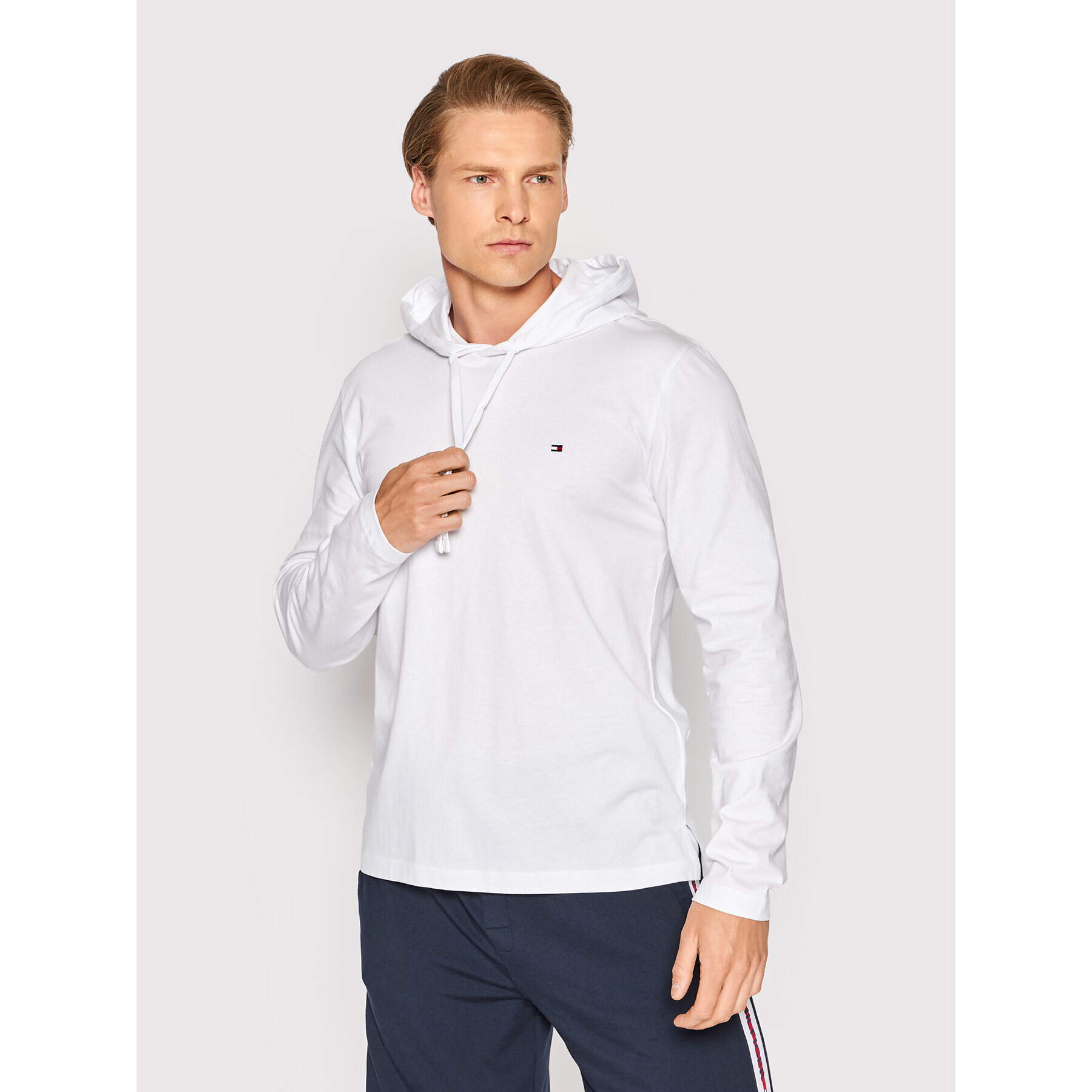 Tommy Hilfiger Pulóver Lightweight MW0MW24573 Fehér Regular Fit - Pepit.hu