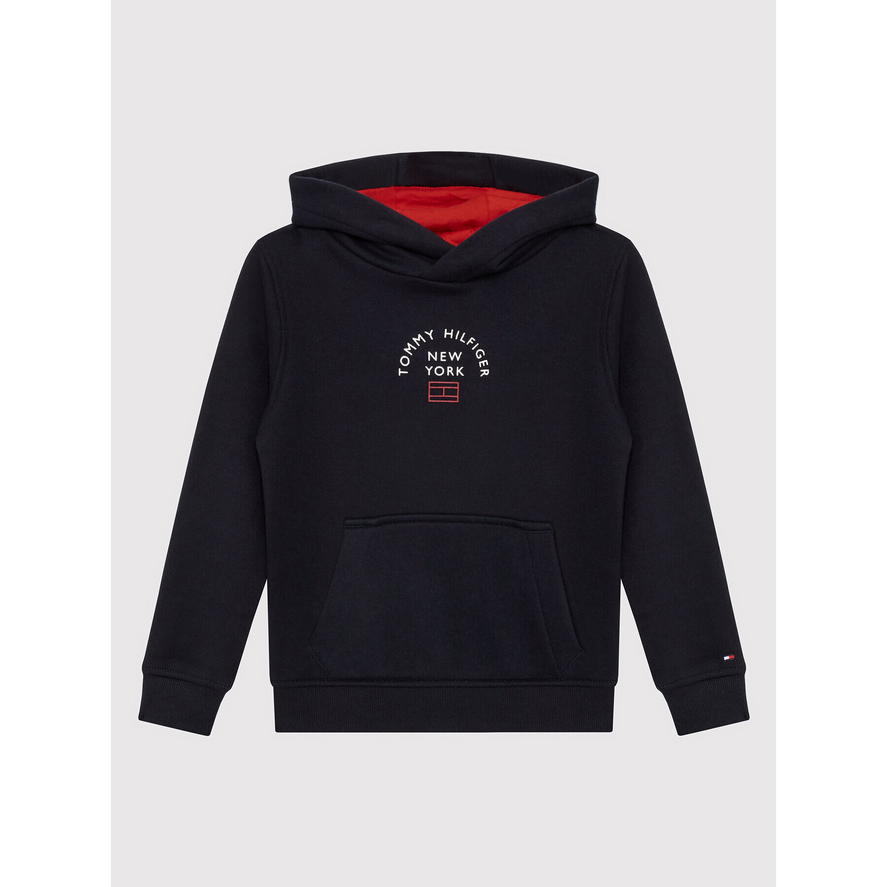 Tommy Hilfiger Pulóver Logo KB0KB07650 Sötétkék Regular Fit - Pepit.hu