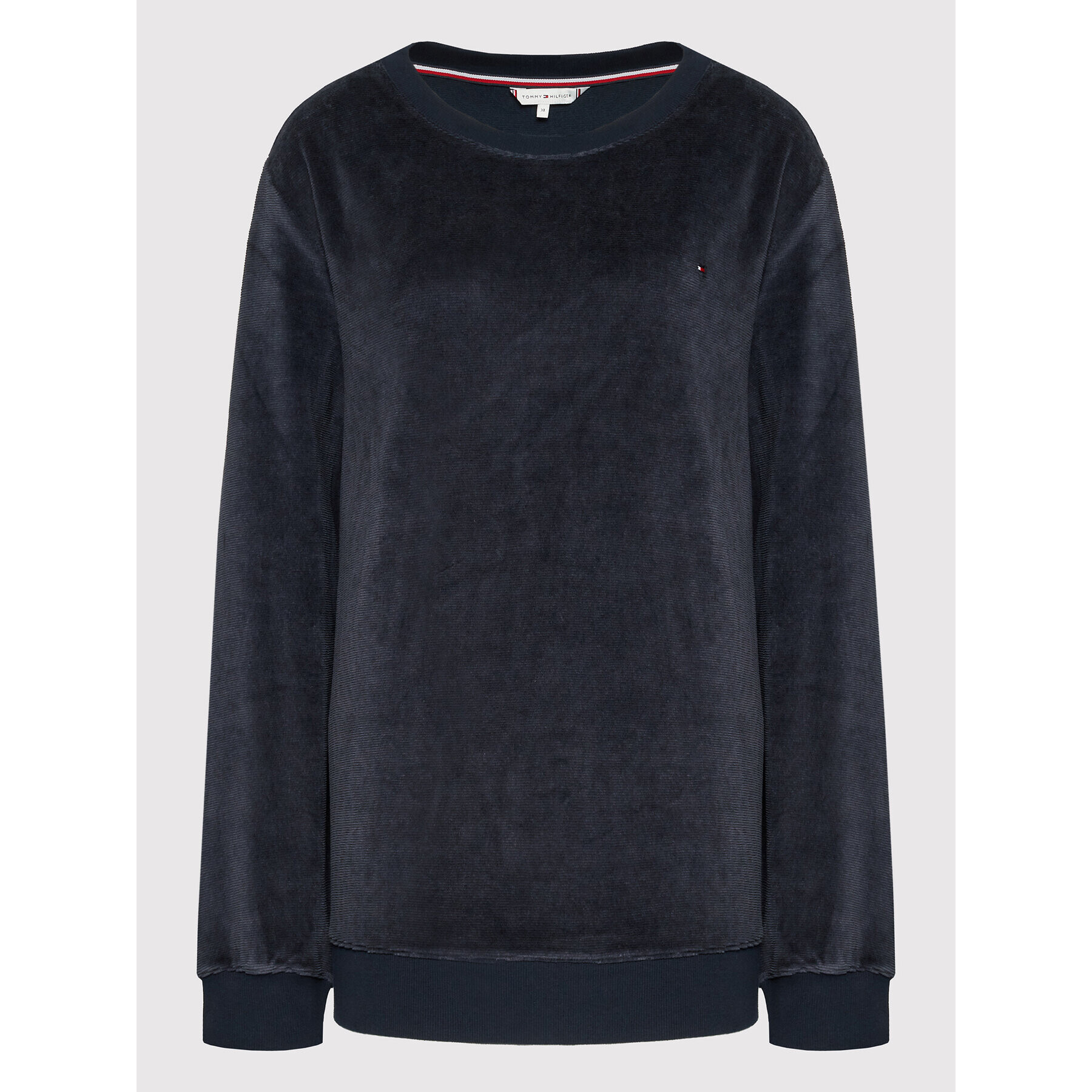 Tommy Hilfiger Pulóver Logo UW0UW03299 Sötétkék Relaxed Fit - Pepit.hu