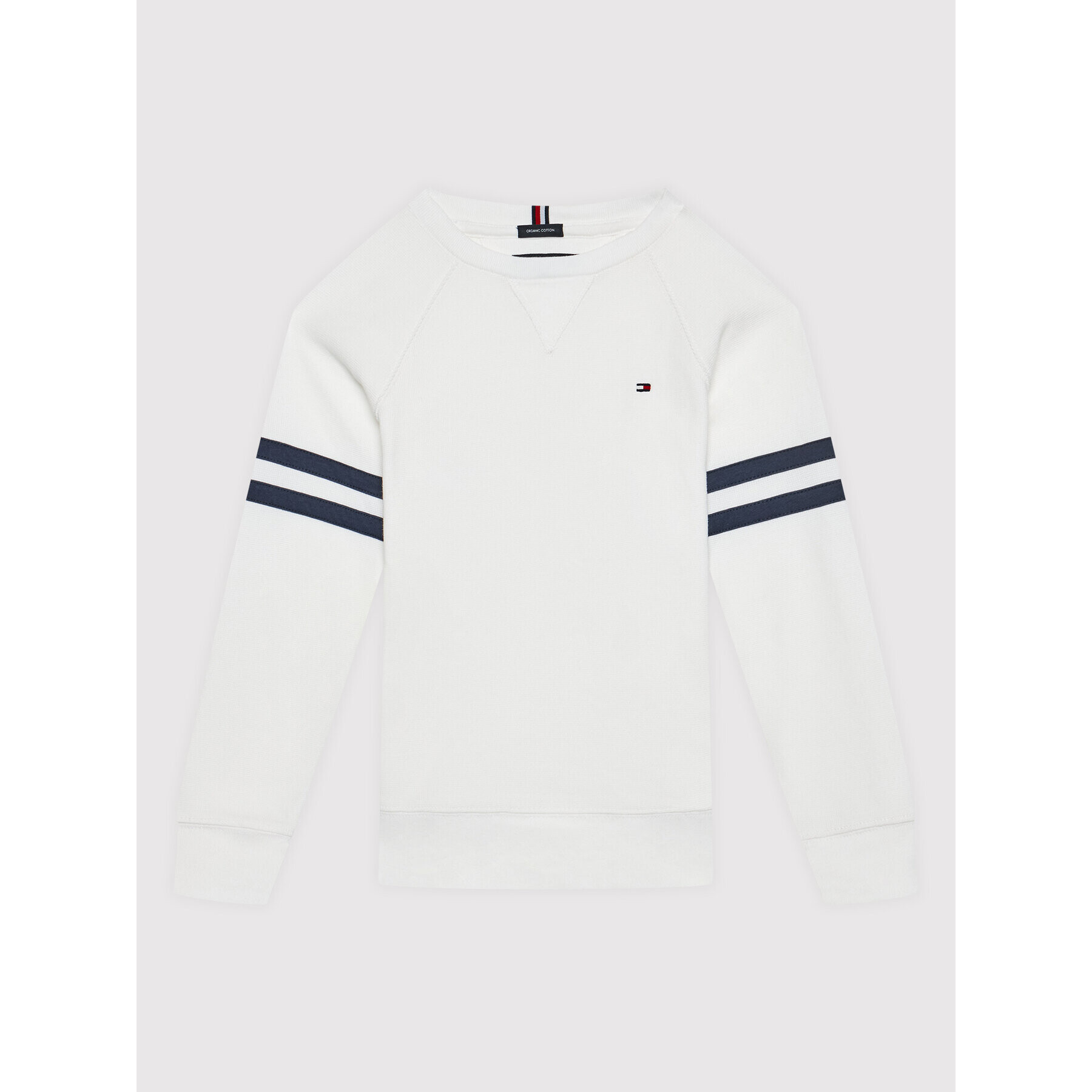 Tommy Hilfiger Pulóver Mini Waffle KB0KB06883 D Fehér Regular Fit - Pepit.hu