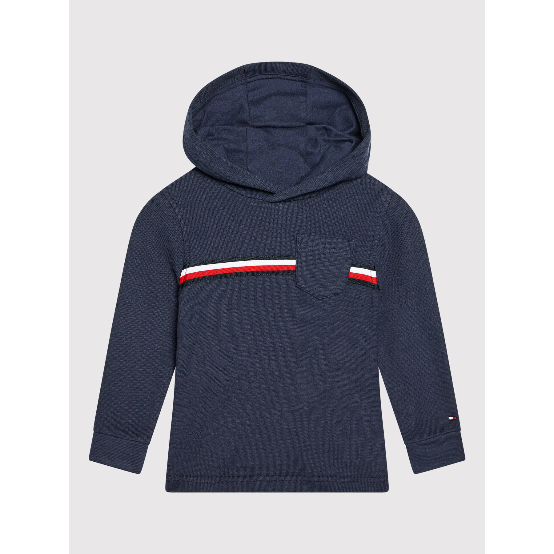 Tommy Hilfiger Pulóver Mini Waffle KB0KB06884 D Sötétkék Regular Fit - Pepit.hu