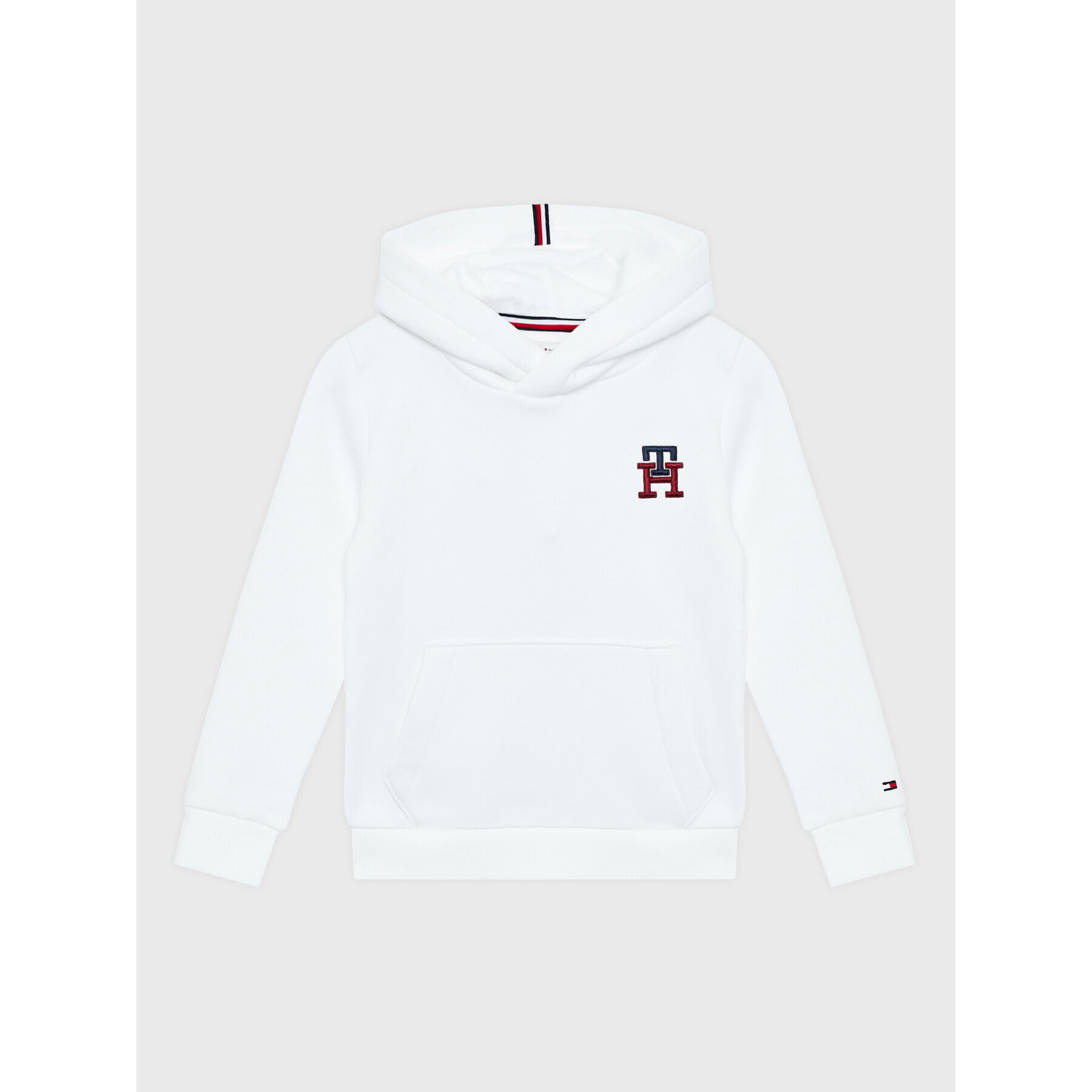 Tommy Hilfiger Pulóver Monogram KS0KS00294 Fehér Regular Fit - Pepit.hu