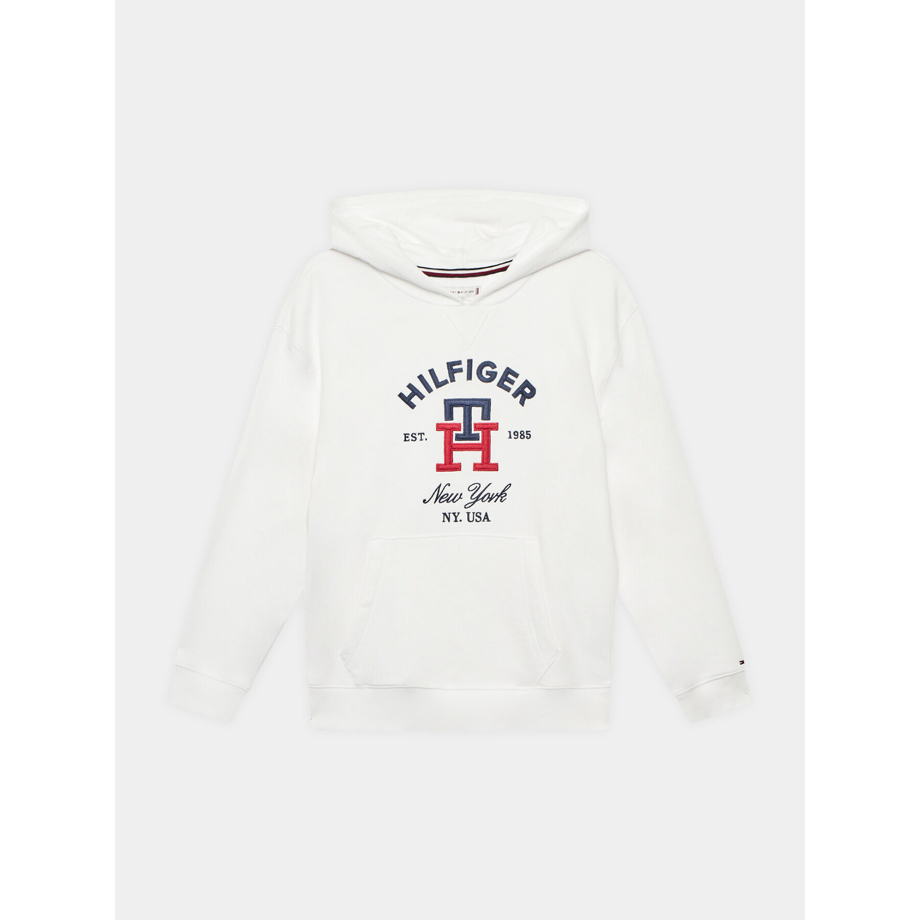 Tommy Hilfiger Pulóver Monogram KS0KS00395 D Fehér Regular Fit - Pepit.hu