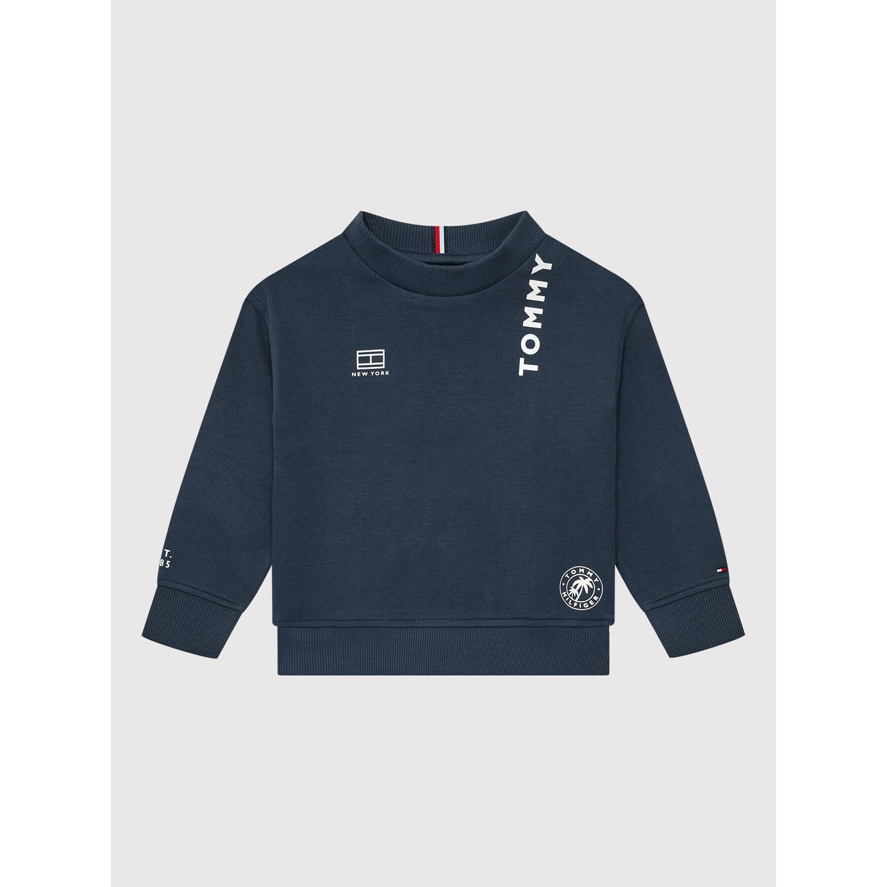 Tommy Hilfiger Pulóver Multi Placement KB0KB07347 M Sötétkék Regular Fit - Pepit.hu