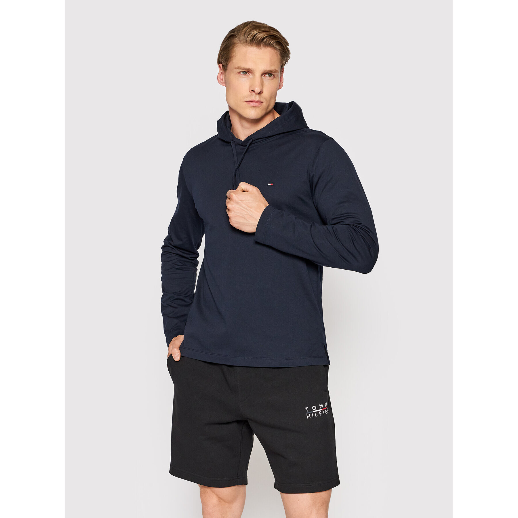 Tommy Hilfiger Pulóver MW0MW24573 Sötétkék Regular Fit - Pepit.hu