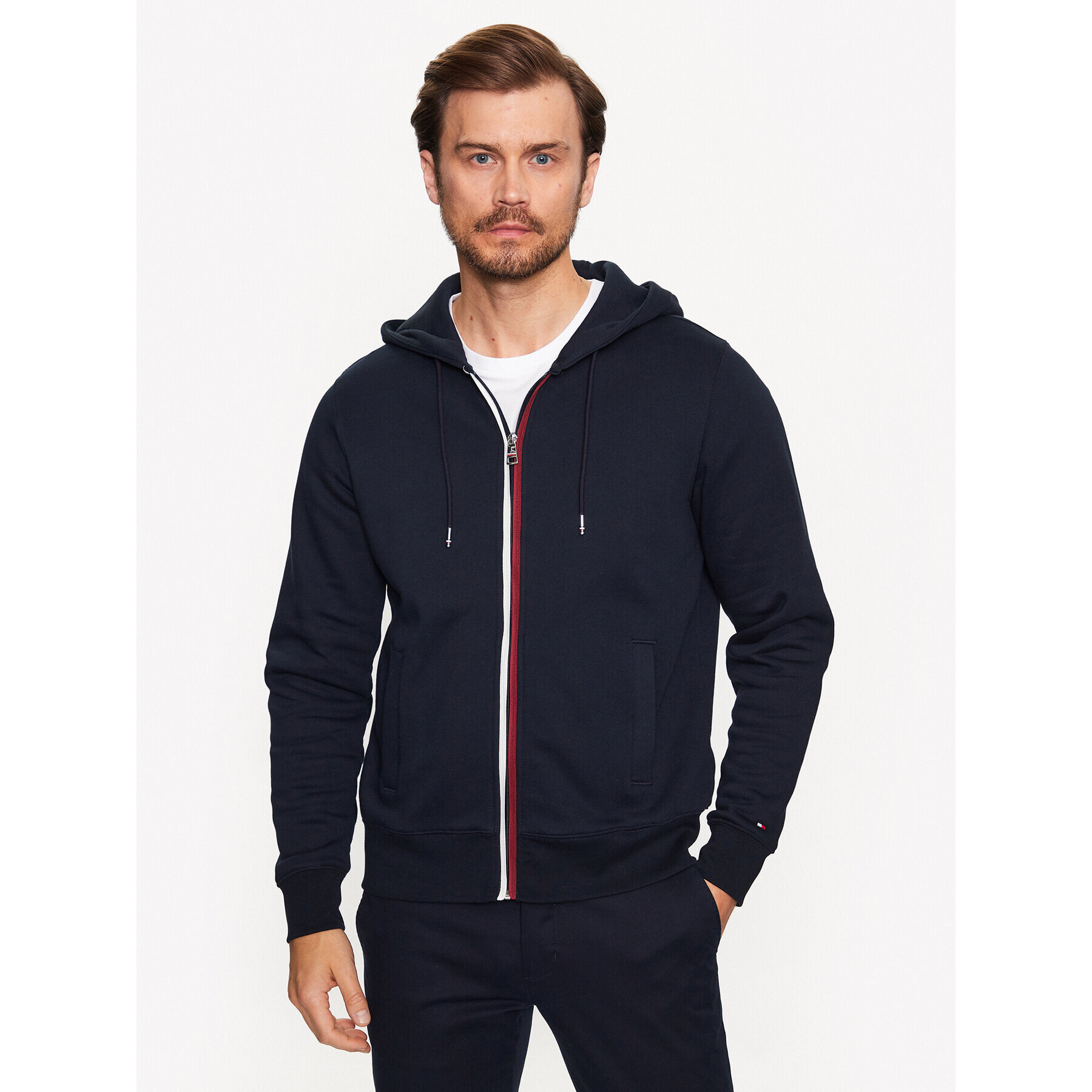 Tommy Hilfiger Pulóver MW0MW31507 Sötétkék Regular Fit - Pepit.hu