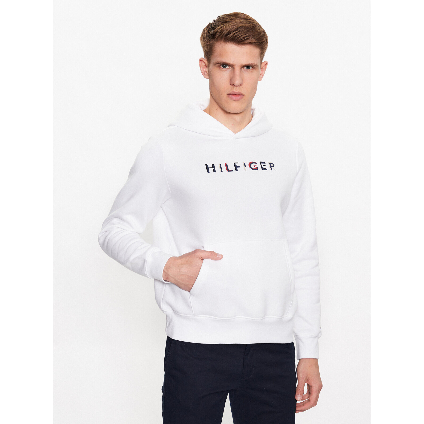 Tommy Hilfiger Pulóver MW0MW32014 Fehér Regular Fit - Pepit.hu