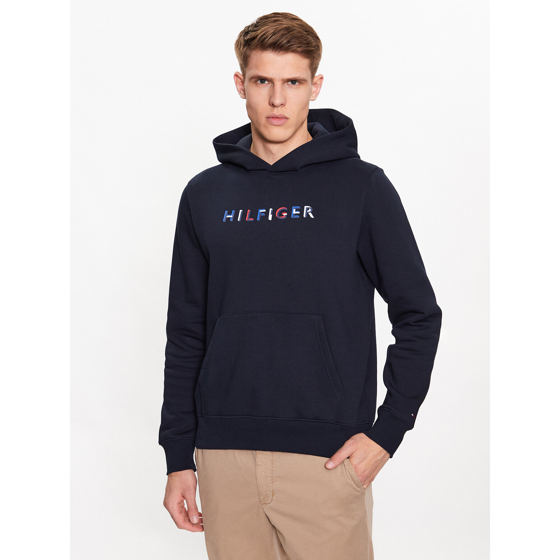 Tommy Hilfiger Pulóver MW0MW32014 Sötétkék Regular Fit - Pepit.hu