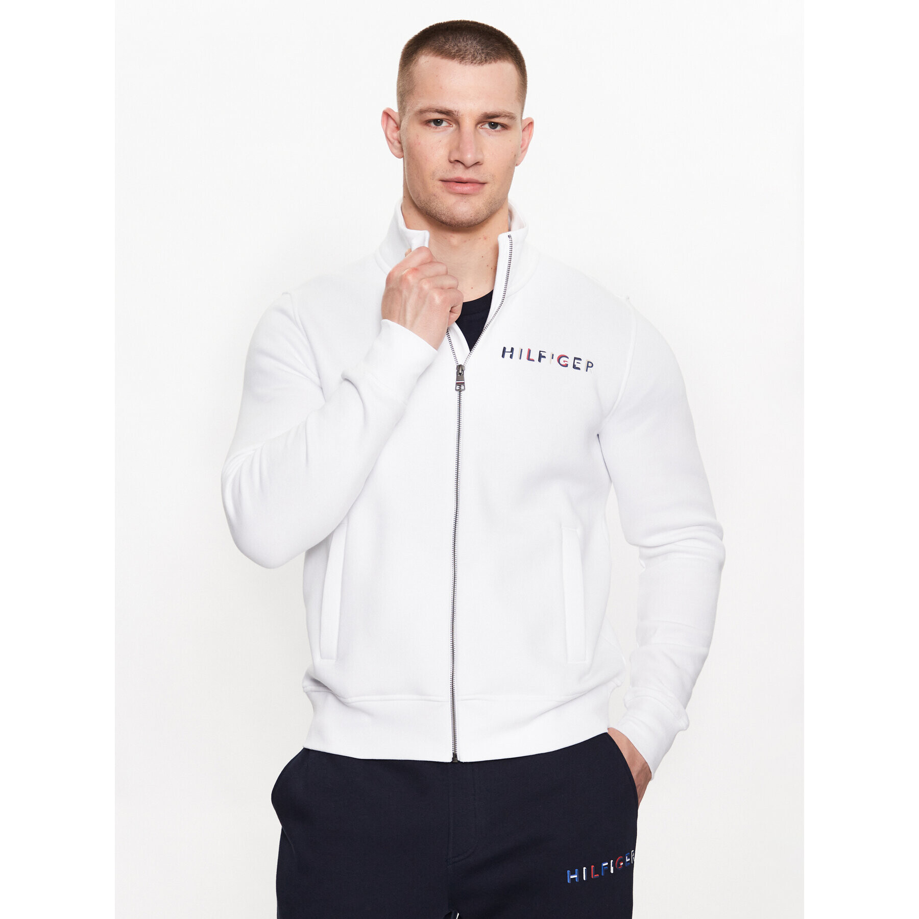 Tommy Hilfiger Pulóver MW0MW32357 Fehér Regular Fit - Pepit.hu