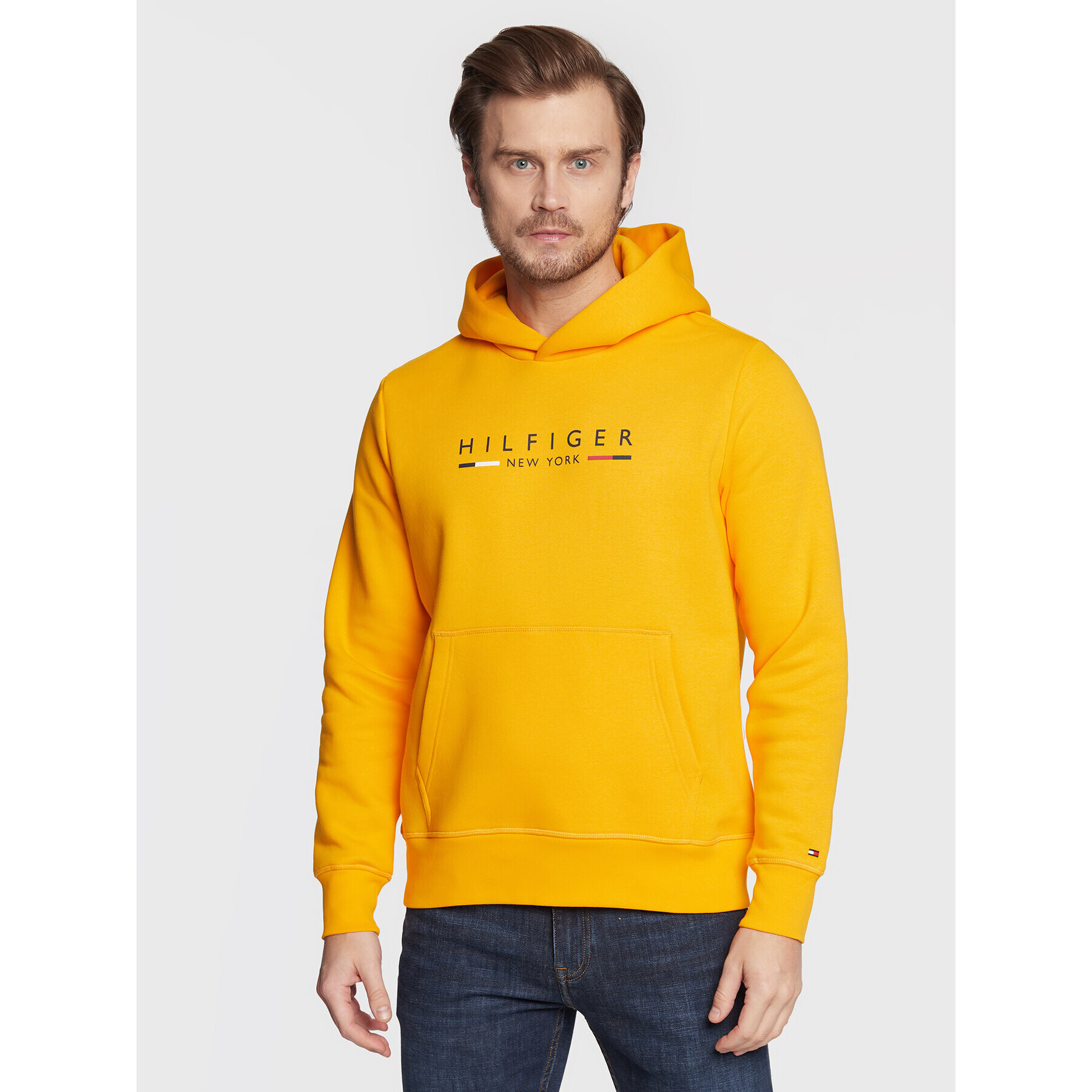 Tommy Hilfiger Pulóver New York MW0MW29301 Sárga Regular Fit - Pepit.hu