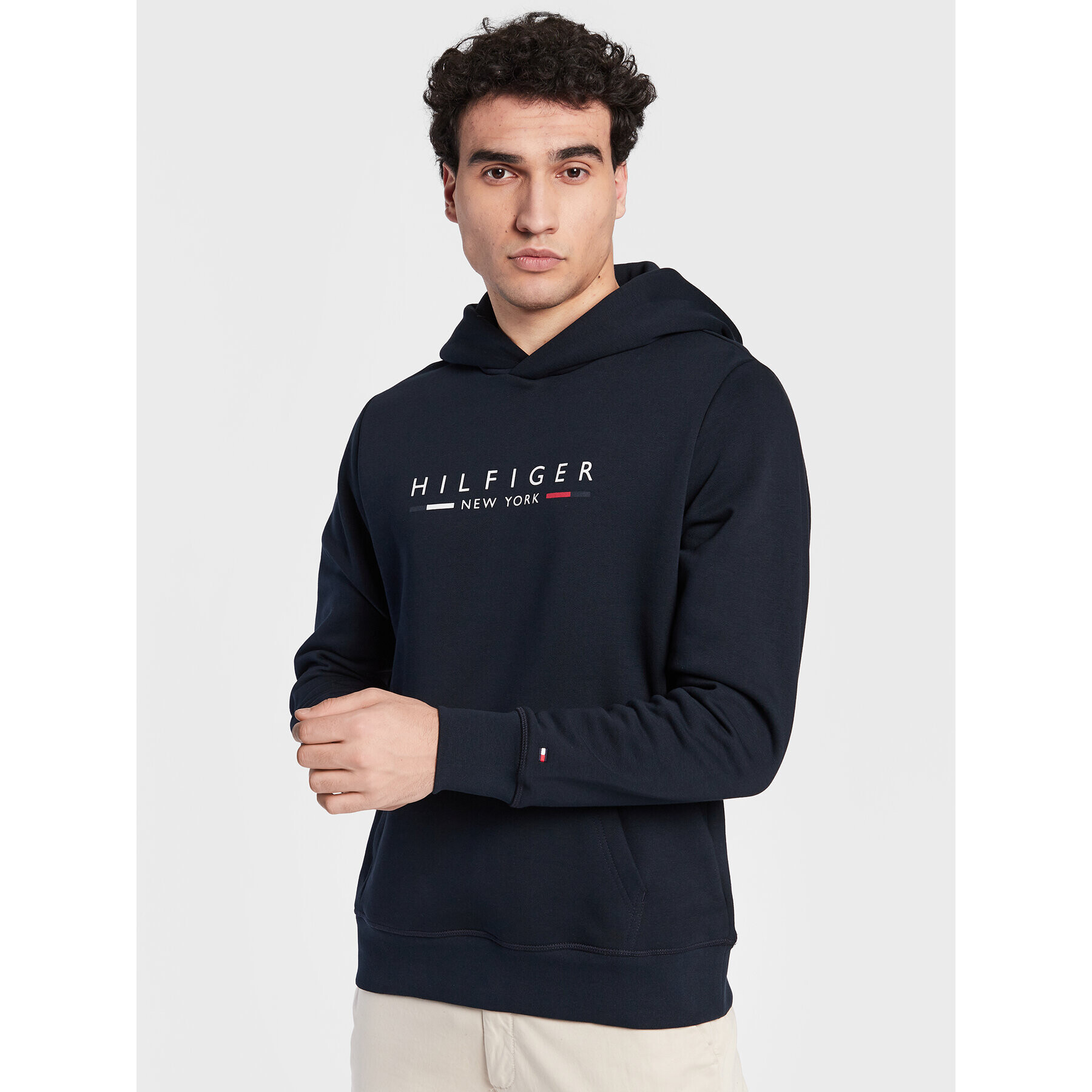 Tommy Hilfiger Pulóver New York MW0MW29301 Sötétkék Regular Fit - Pepit.hu