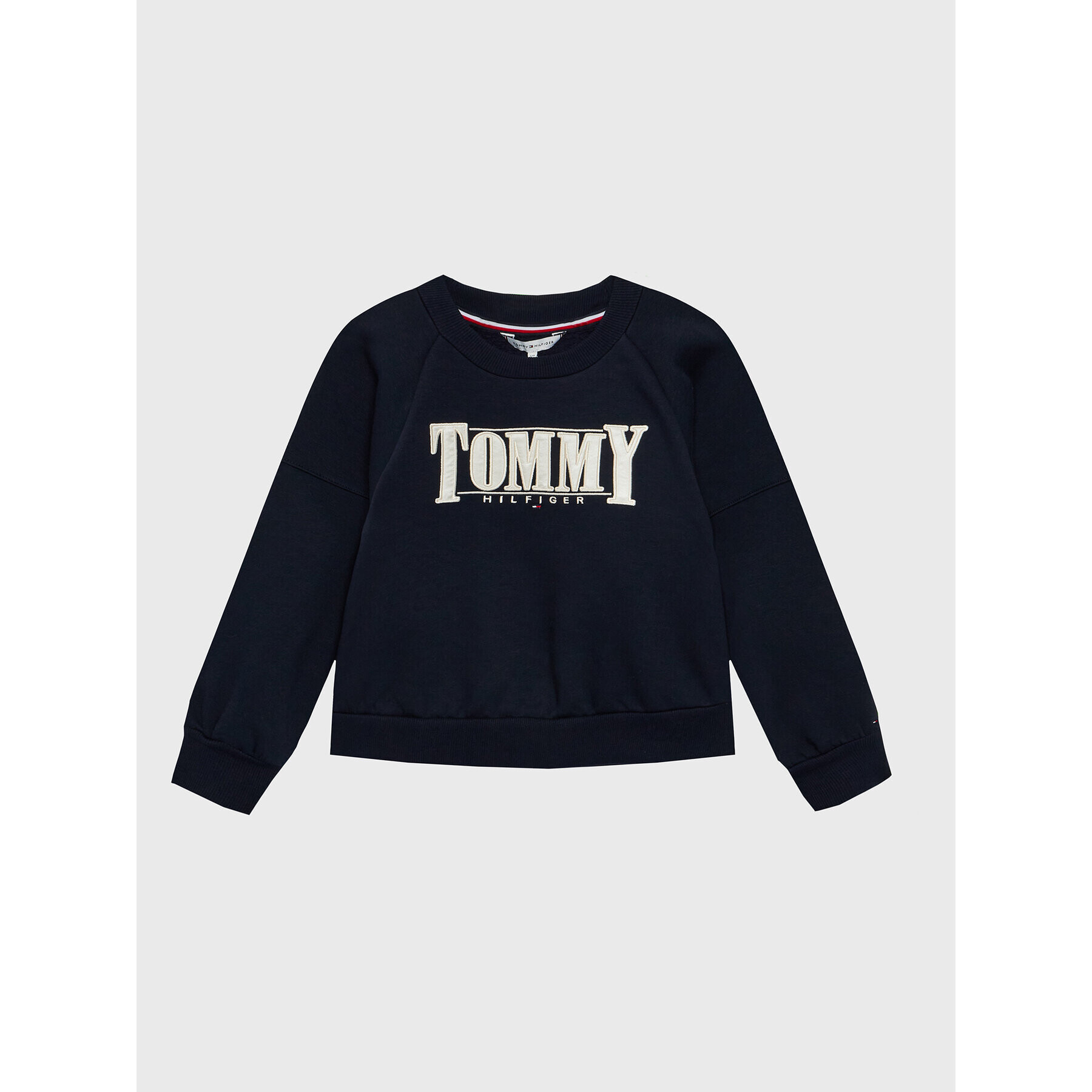 Tommy Hilfiger Pulóver Sateen KG0KG06953 D Sötétkék Regular Fit - Pepit.hu