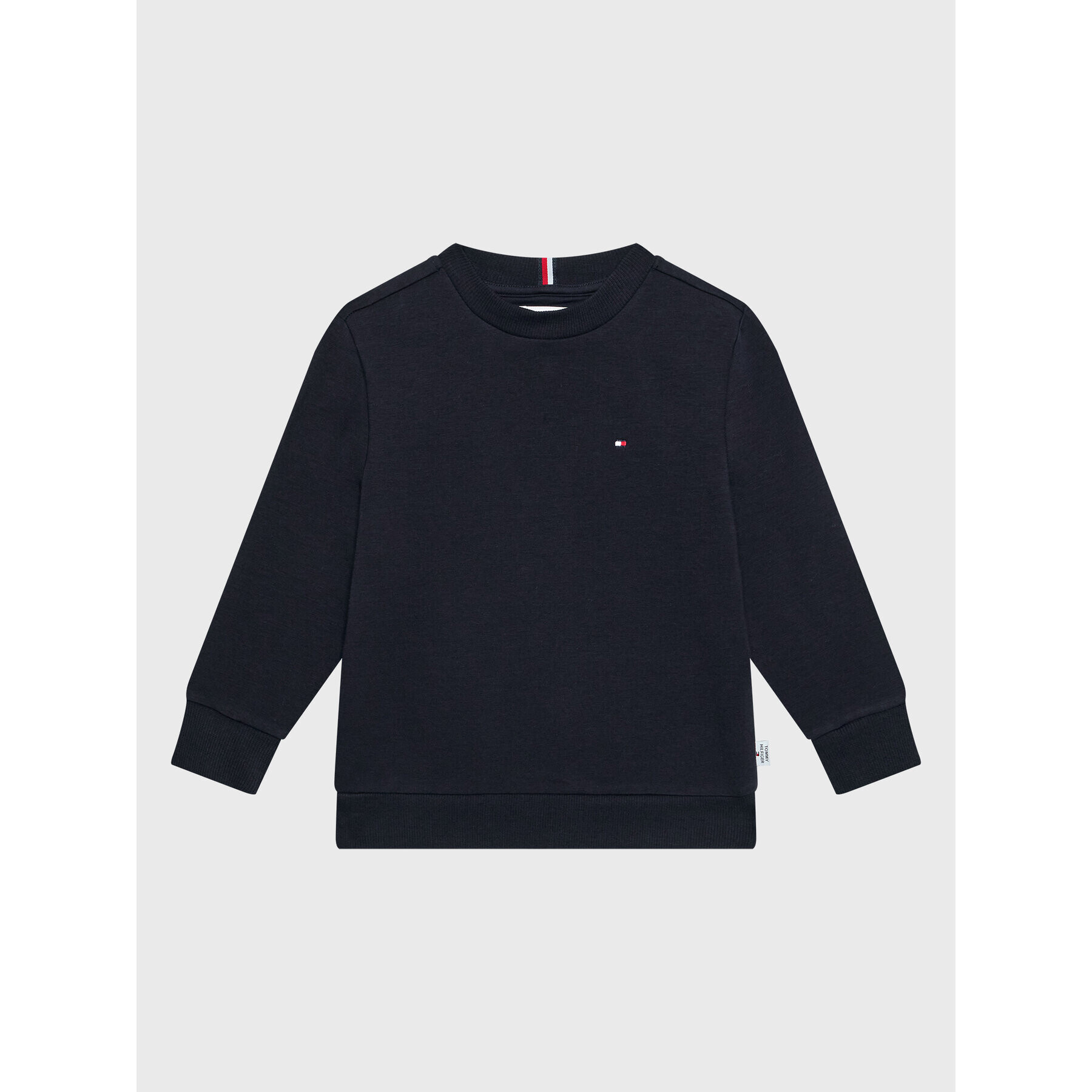 Tommy Hilfiger Pulóver Solid KS0KS00234 Sötétkék Regular Fit - Pepit.hu