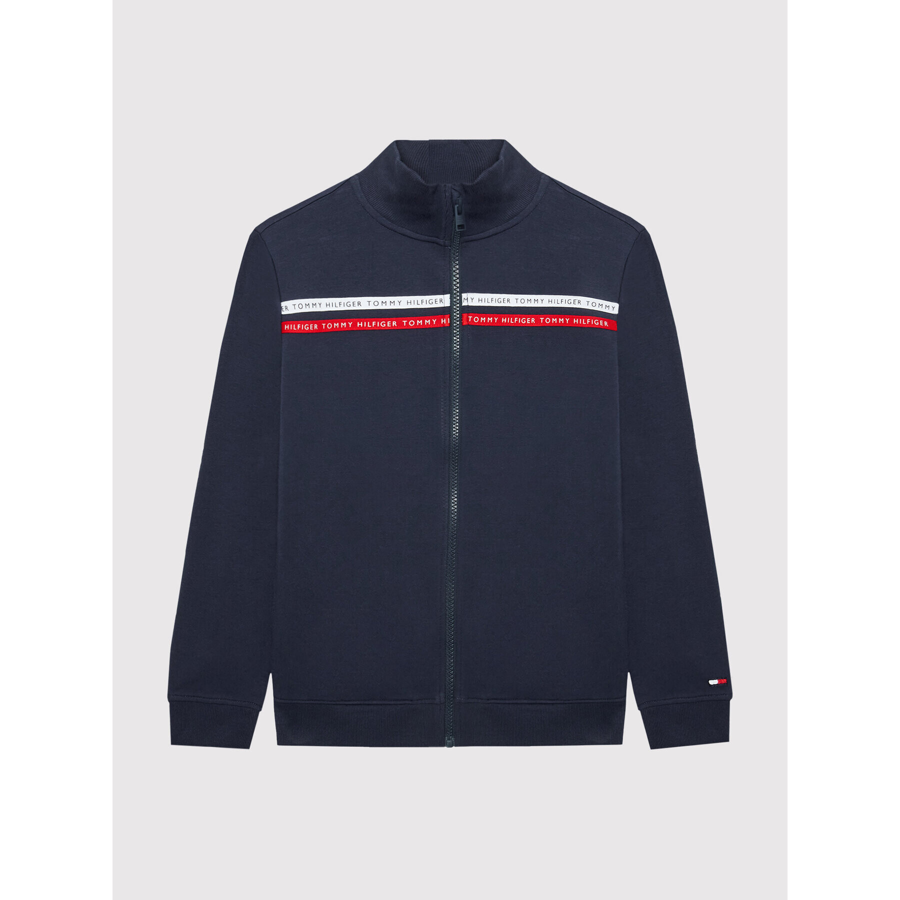 Tommy Hilfiger Pulóver Tape Tape KB0KB07345 D Sötétkék Regular Fit - Pepit.hu