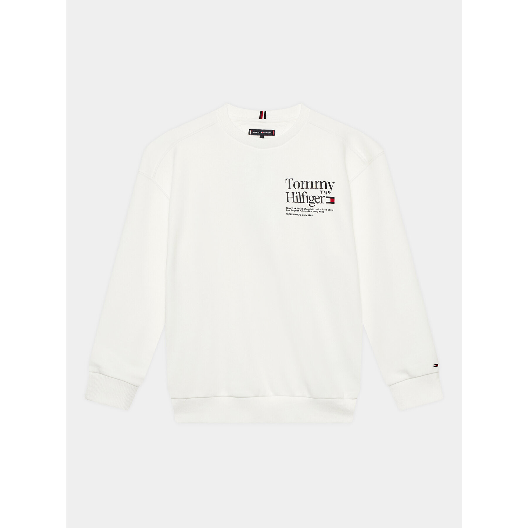 Tommy Hilfiger Pulóver Timeless KB0KB08188 D Fehér Regular Fit - Pepit.hu