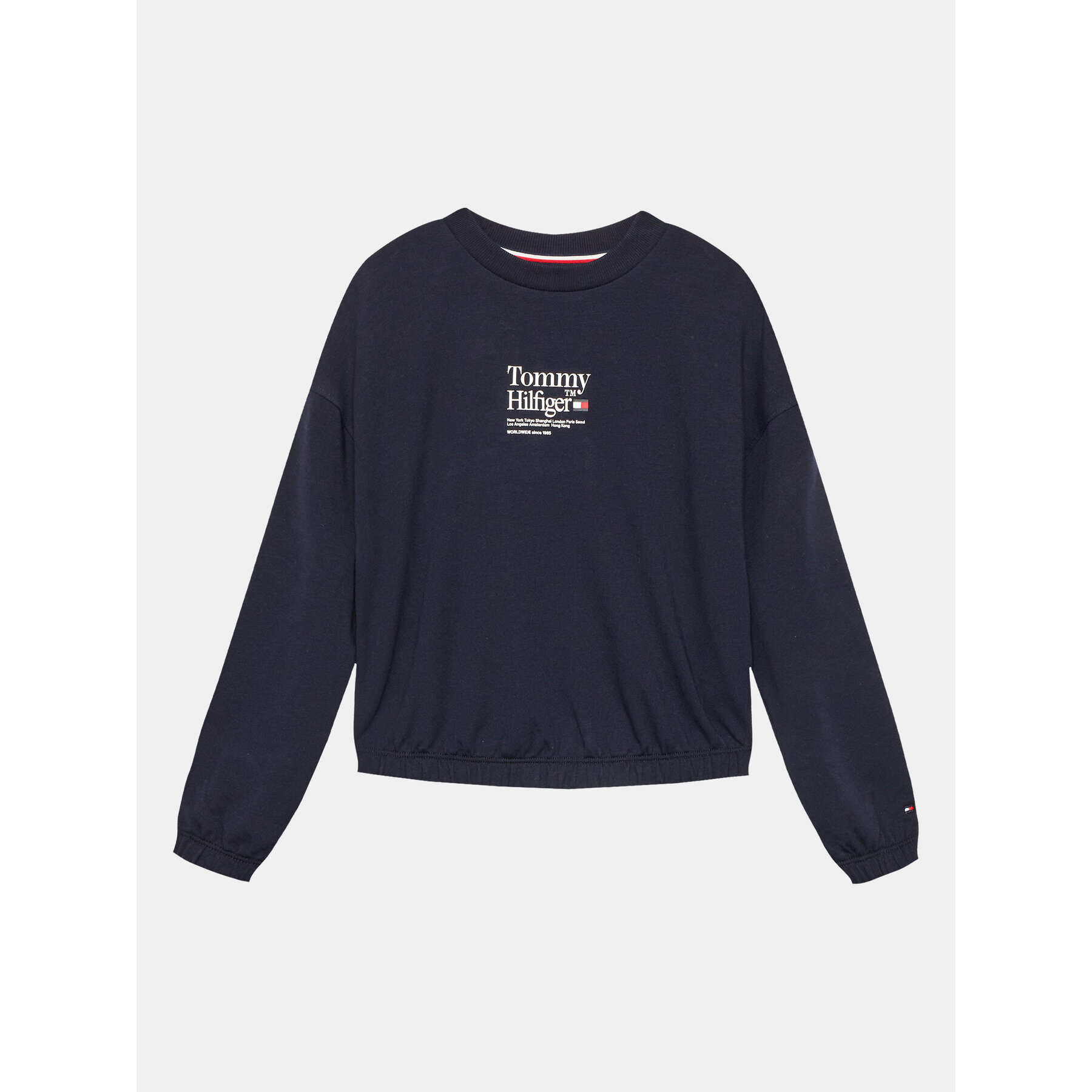 Tommy Hilfiger Pulóver Timeless KG0KG07210 Sötétkék Regular Fit - Pepit.hu