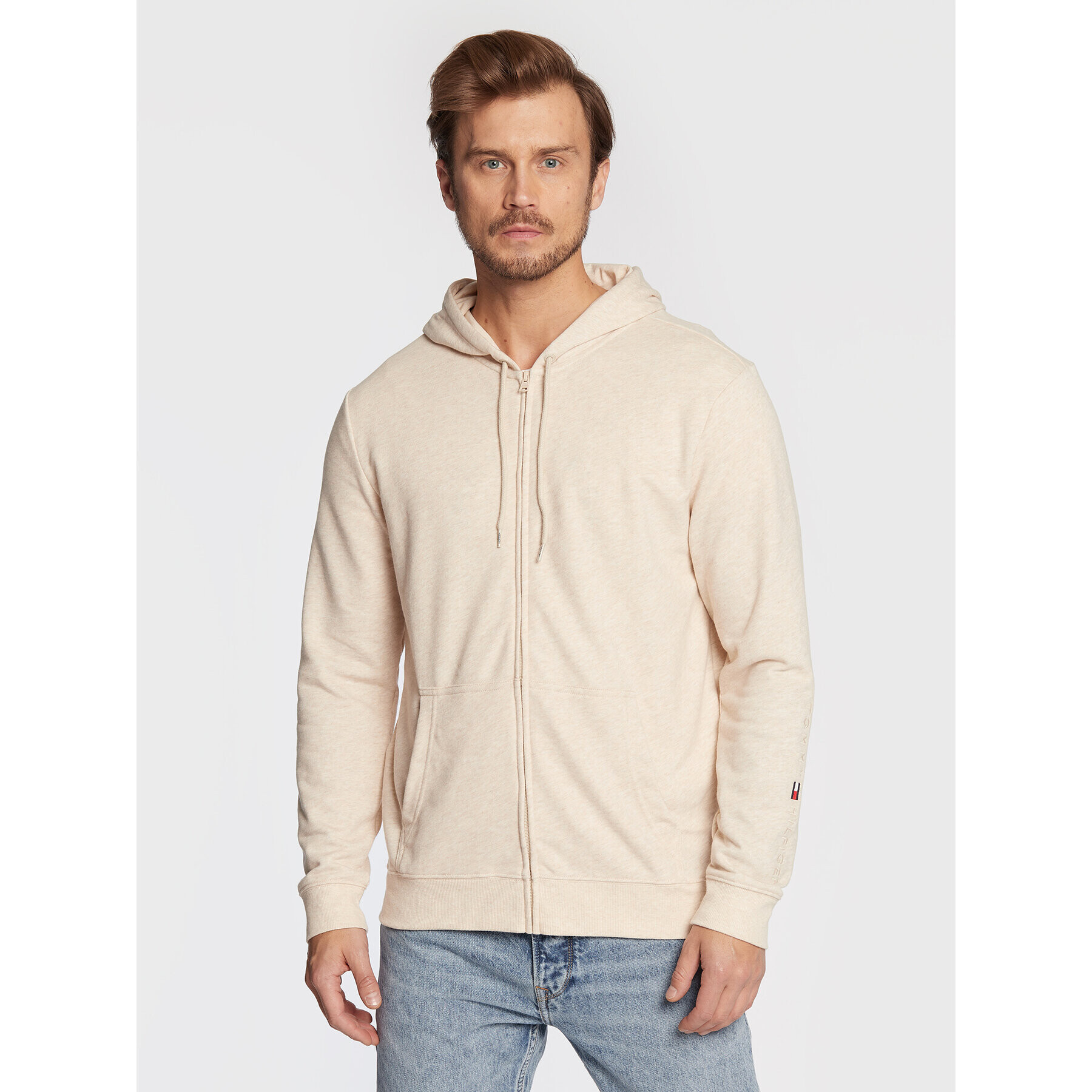 Tommy Hilfiger Pulóver UM0UM02625 Bézs Relaxed Fit - Pepit.hu