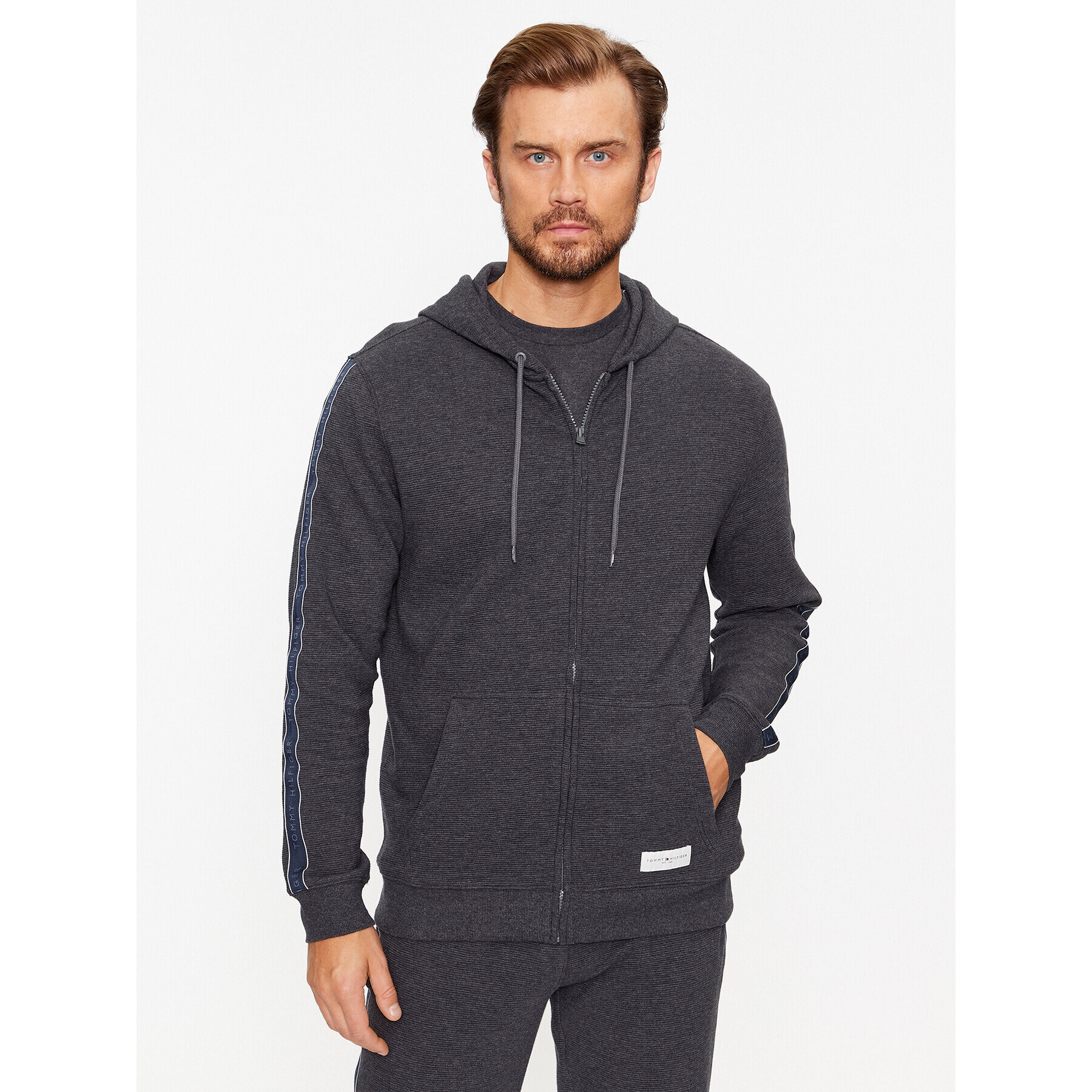 Tommy Hilfiger Pulóver UM0UM03011 Szürke Regular Fit - Pepit.hu